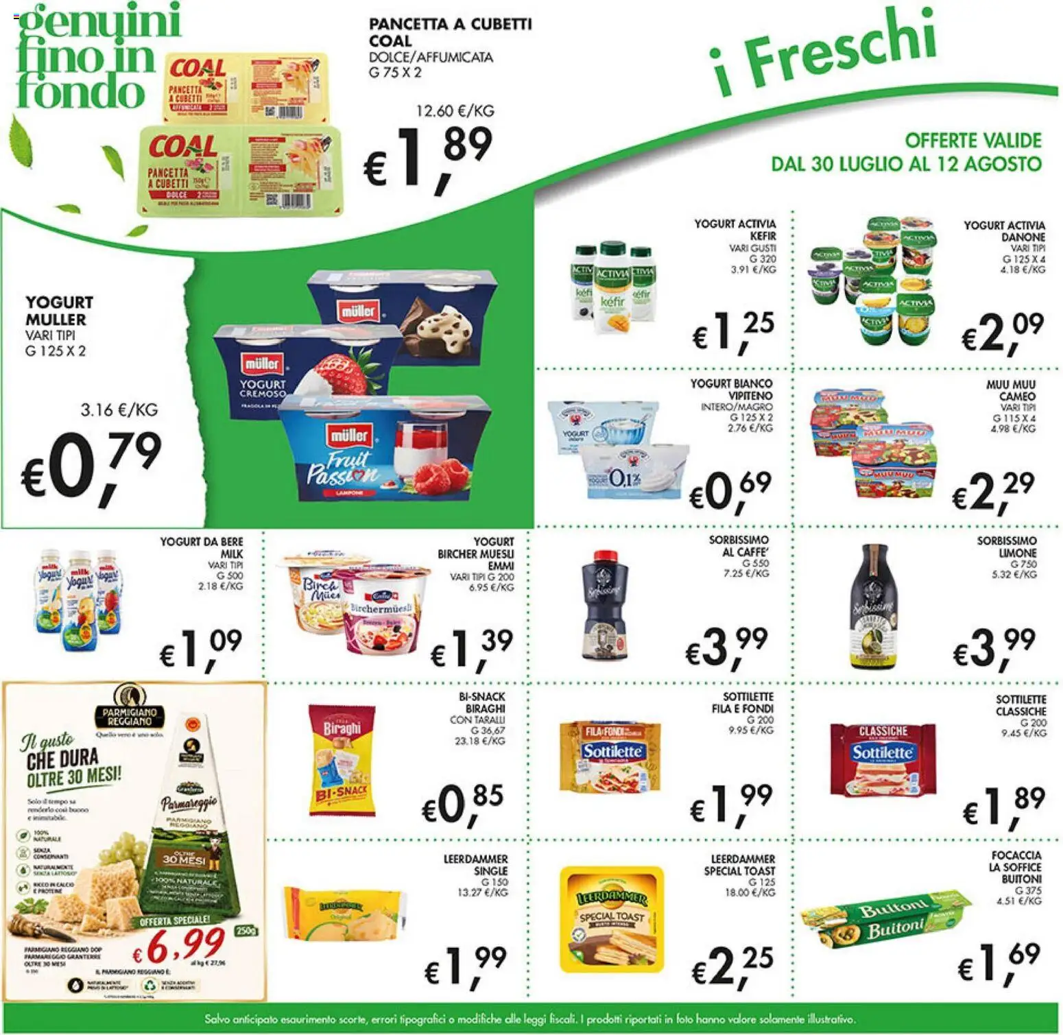 Volantino Coal del 30/07/2026 | Pagina: 11 | Prodotti: Muesli, Yogurt, Limone, Parmigiano