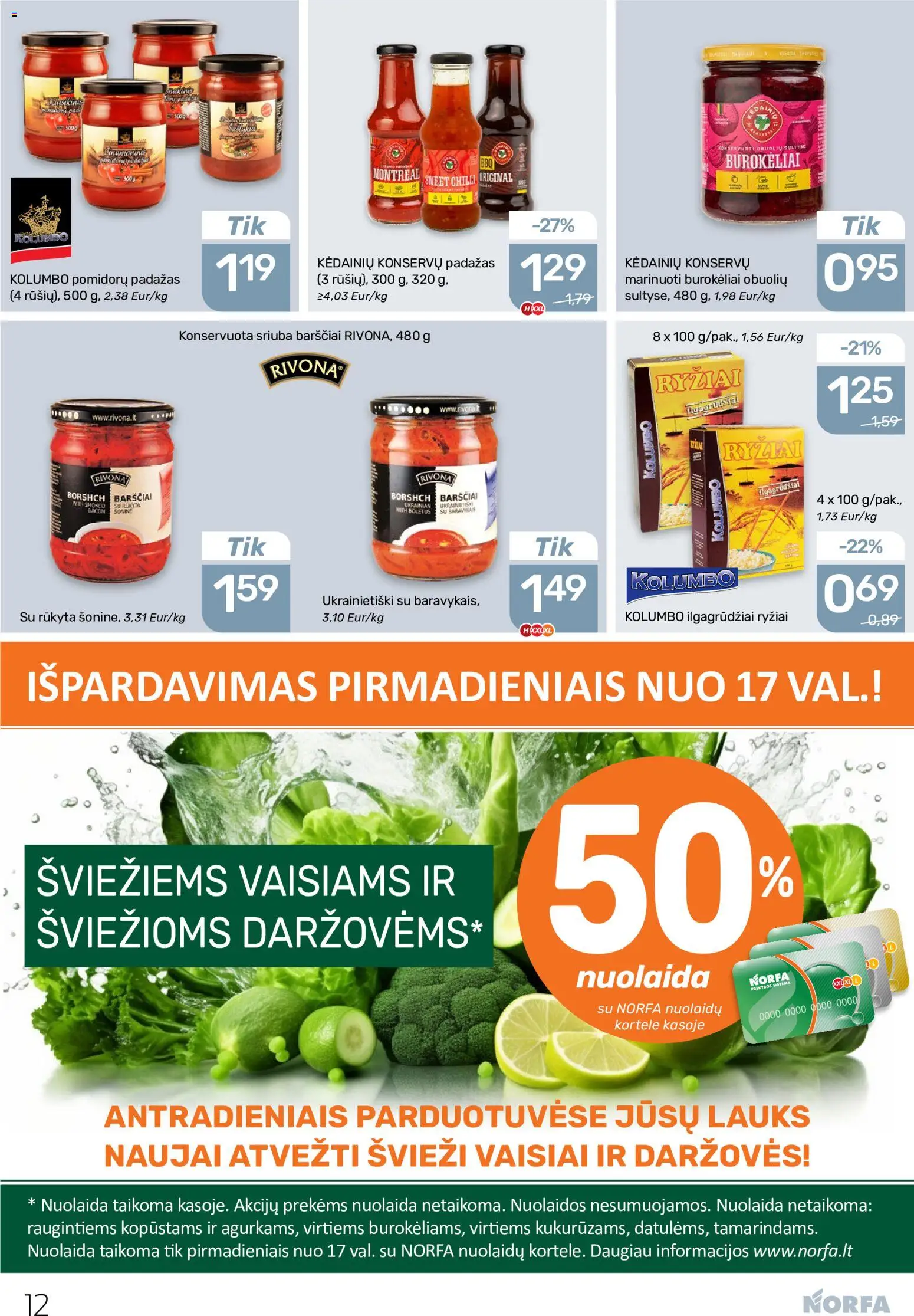 NORFA akcijos nuo 2026.08.06 | Puslapis: 12 | Prekių: Ryžiai, Padažas