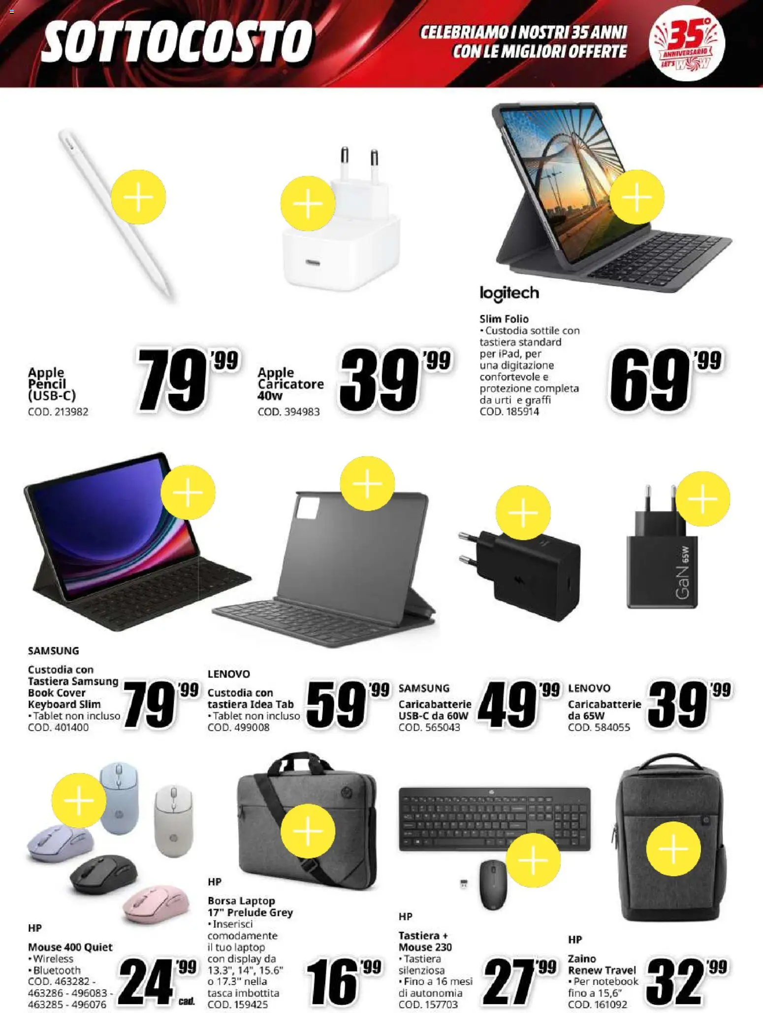 Volantino Media World del 06/10/2026 | Pagina: 17 | Prodotti: Notebook, Zaino, Tablet, Tastiera