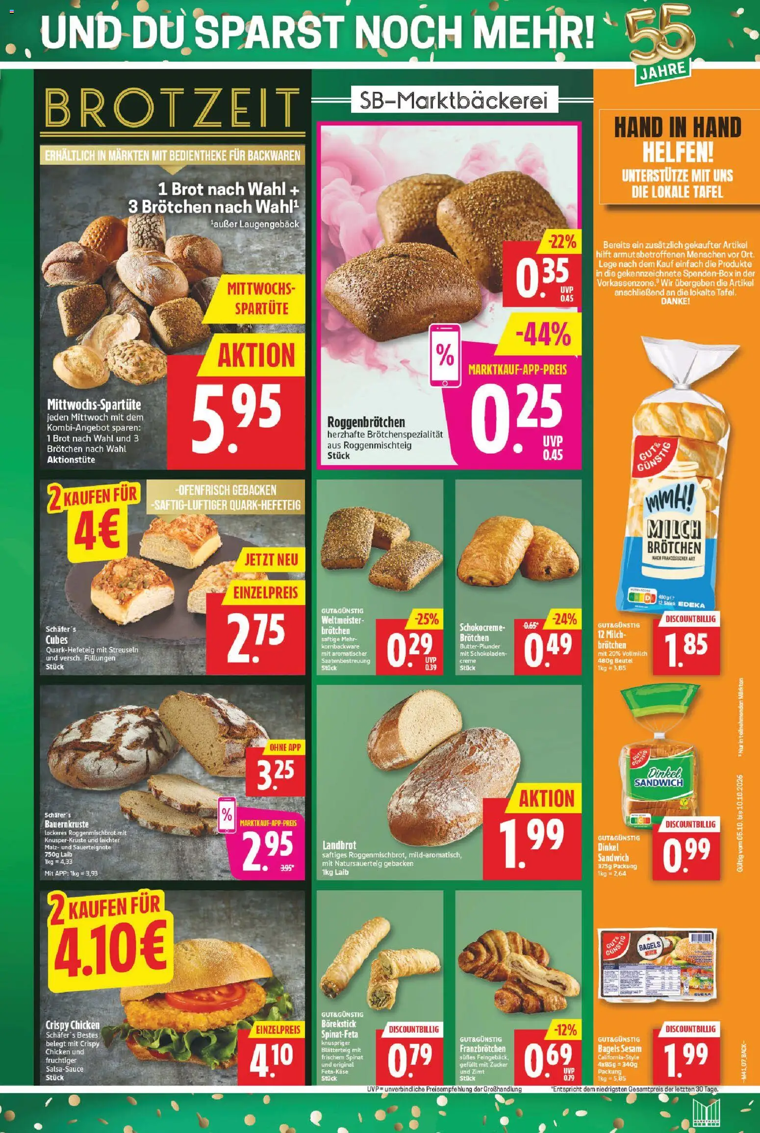 Marktkauf Prospekt – gültig ab 05.10.2026 | Seite: 7 | Produkte: Milch, Creme, Zucker, Brot