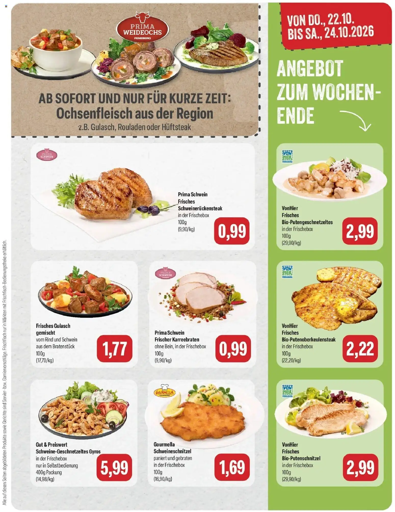 Feneberg Aktuelle Angebote (ab 19.10.2026) zum Blättern | Seite: 3 | Produkte: Gyros, Gulasch, Gerichte