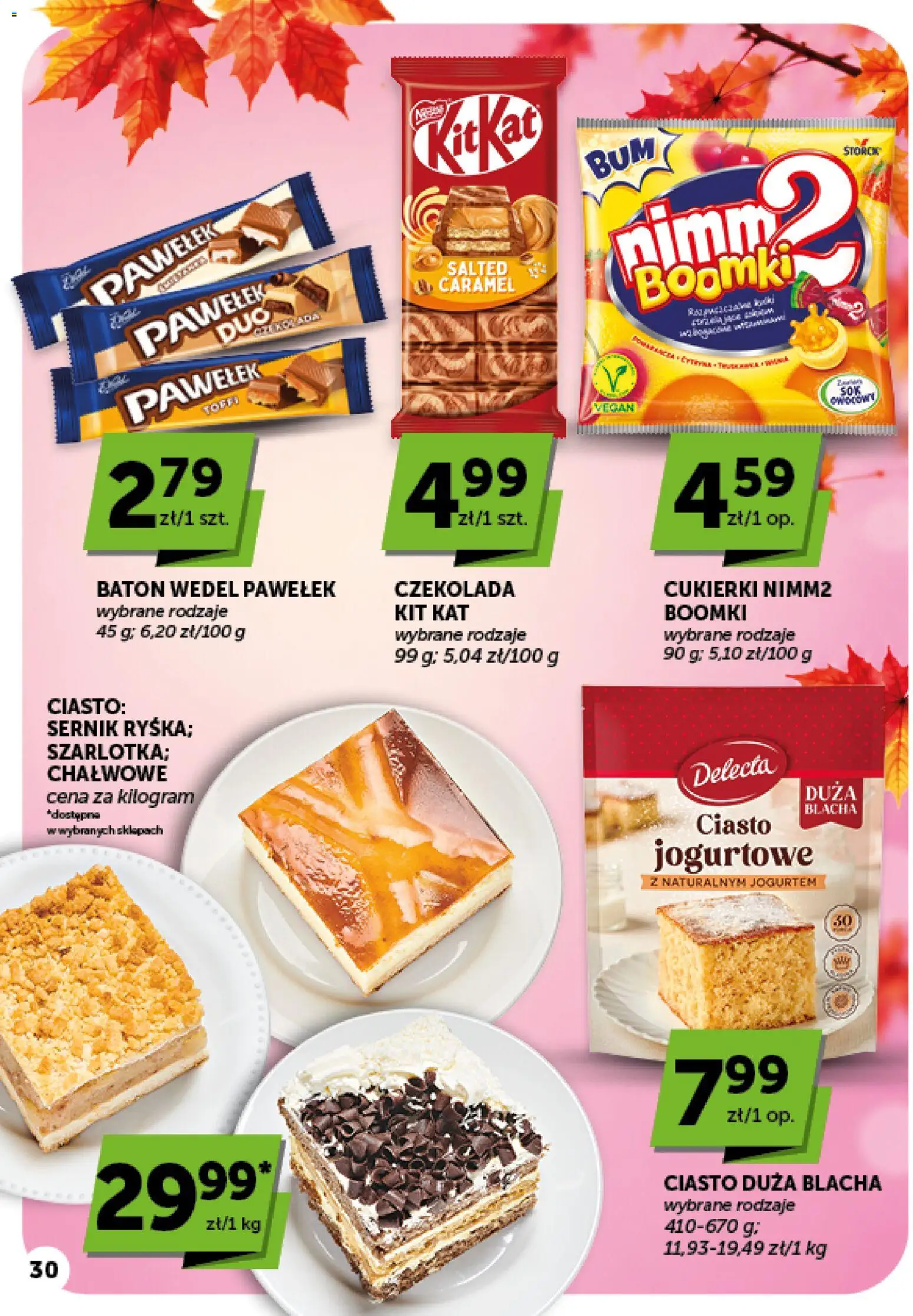Euro Sklep gazetka od 15.10.2026 | Strona: 30 | Produkty: Ciasto, Baton, Czekolada, Cukierki