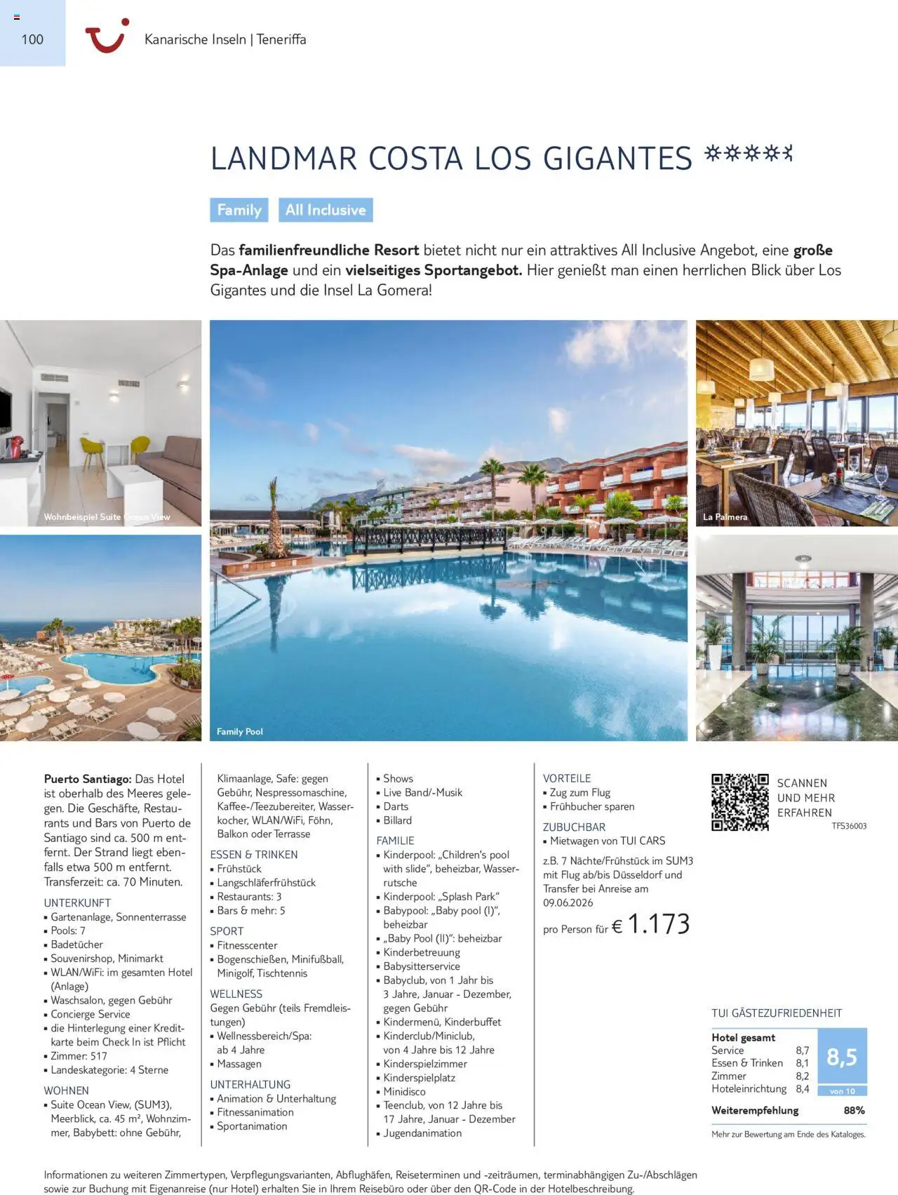 Aida - Kanaren, Kapverden & Senegal 2025/26 – gültig ab 01.11.2025 | Seite: 100 | Produkte: Babybett, Wasser