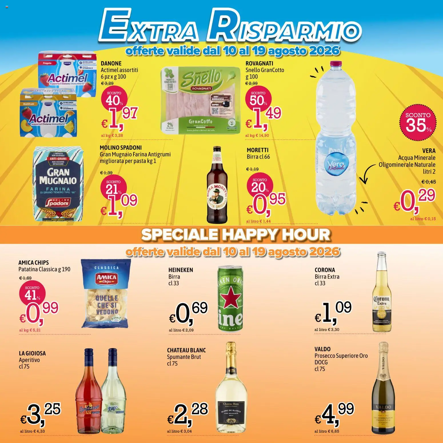 Volantino A&O del 30/07/2026 | Pagina: 8 | Prodotti: Latte, Spumante, Acqua minerale, Heineken