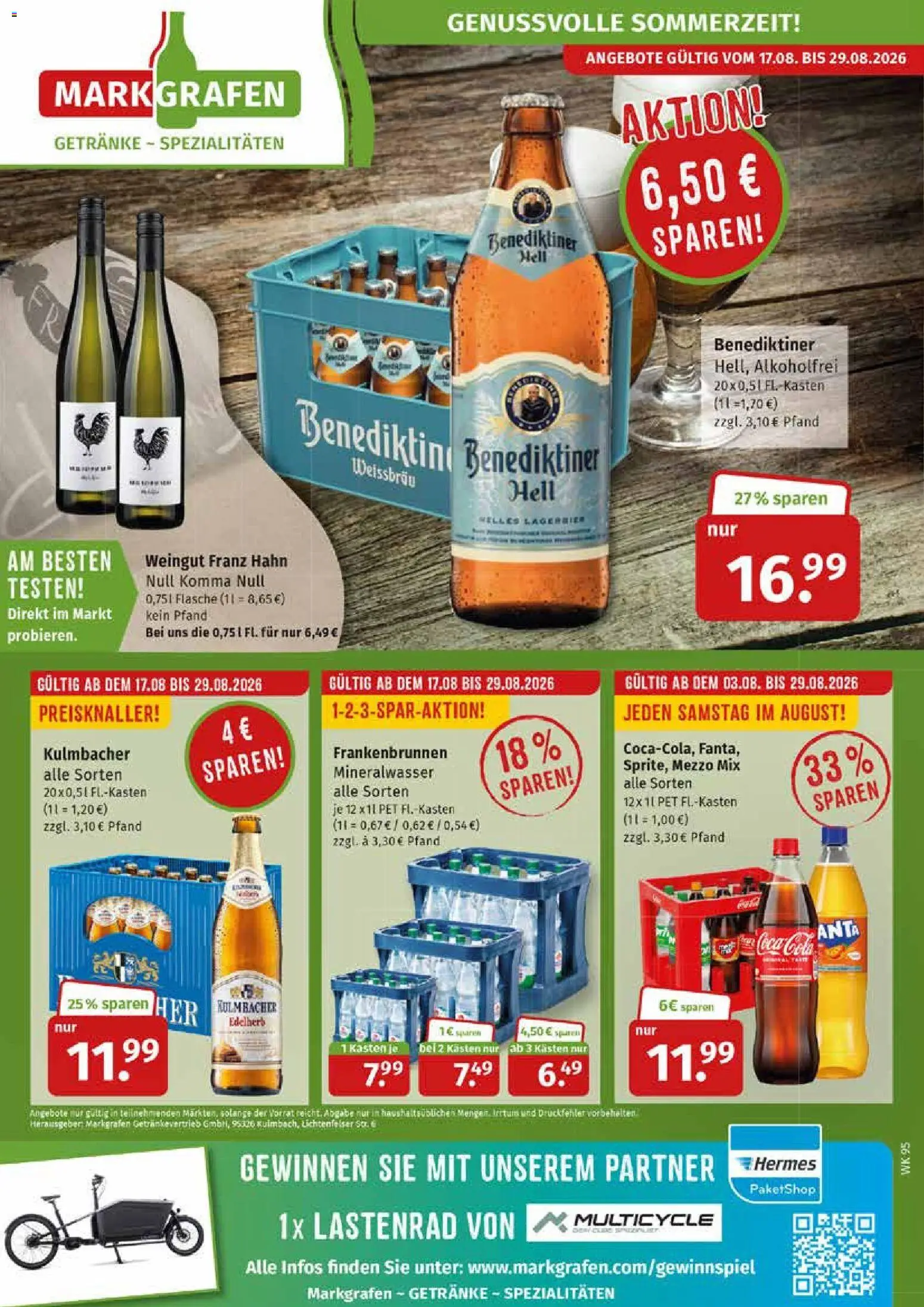 Markgrafen Prospekt – gültig ab 03.08.2026 | Seite: 8 | Produkte: Mezzo mix, Mineralwasser