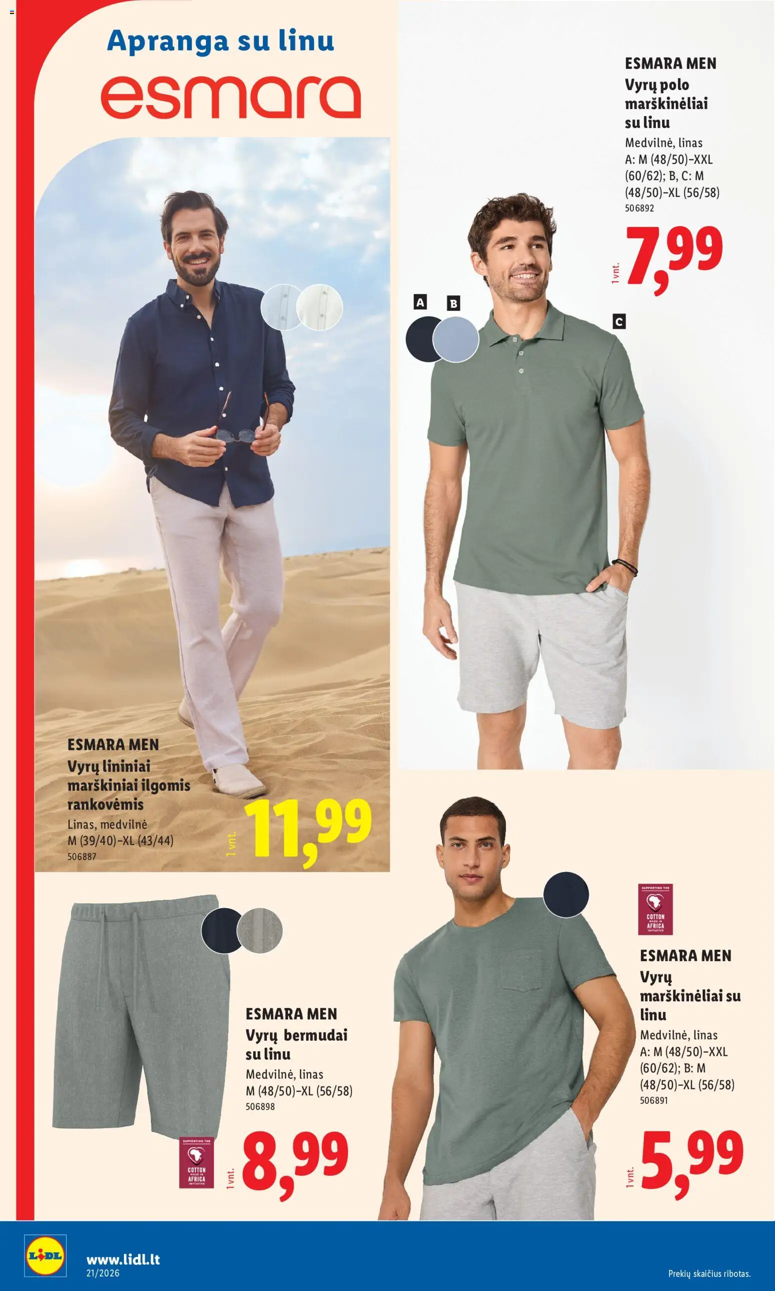 LIDL akcijos nuo 18.05.2026 | Puslapis: 4 | Prekių: Marškiniai, Marškinėliai