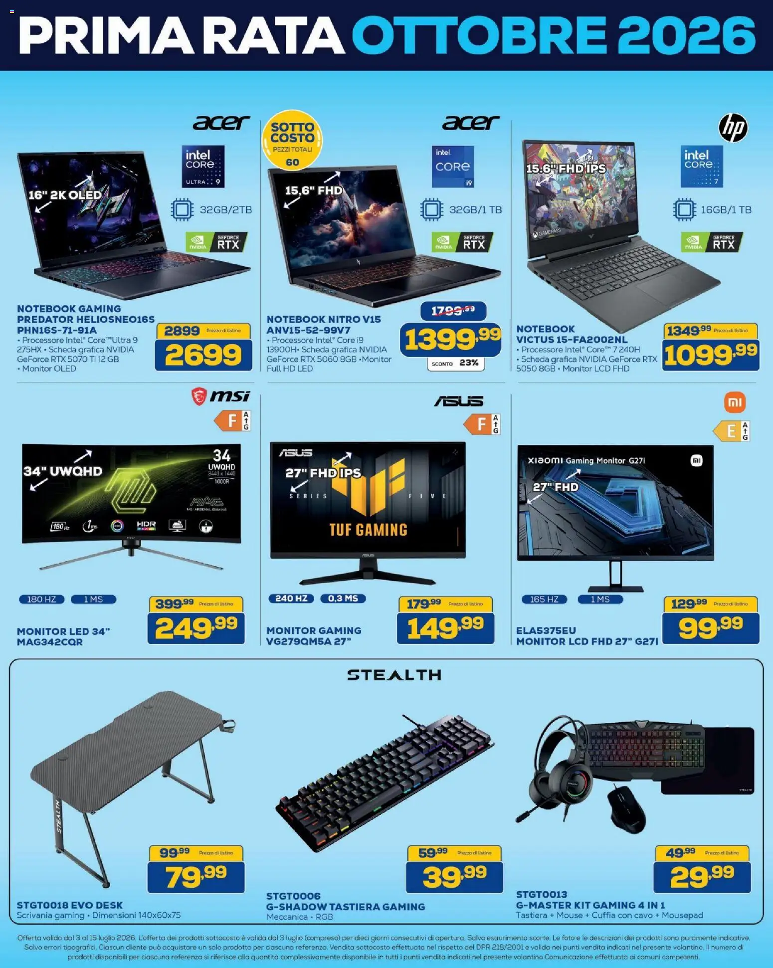 Volantino BRUNO del 03/07/2026 | Pagina: 16 | Prodotti: Monitor, Notebook, Tastiera, Cavo