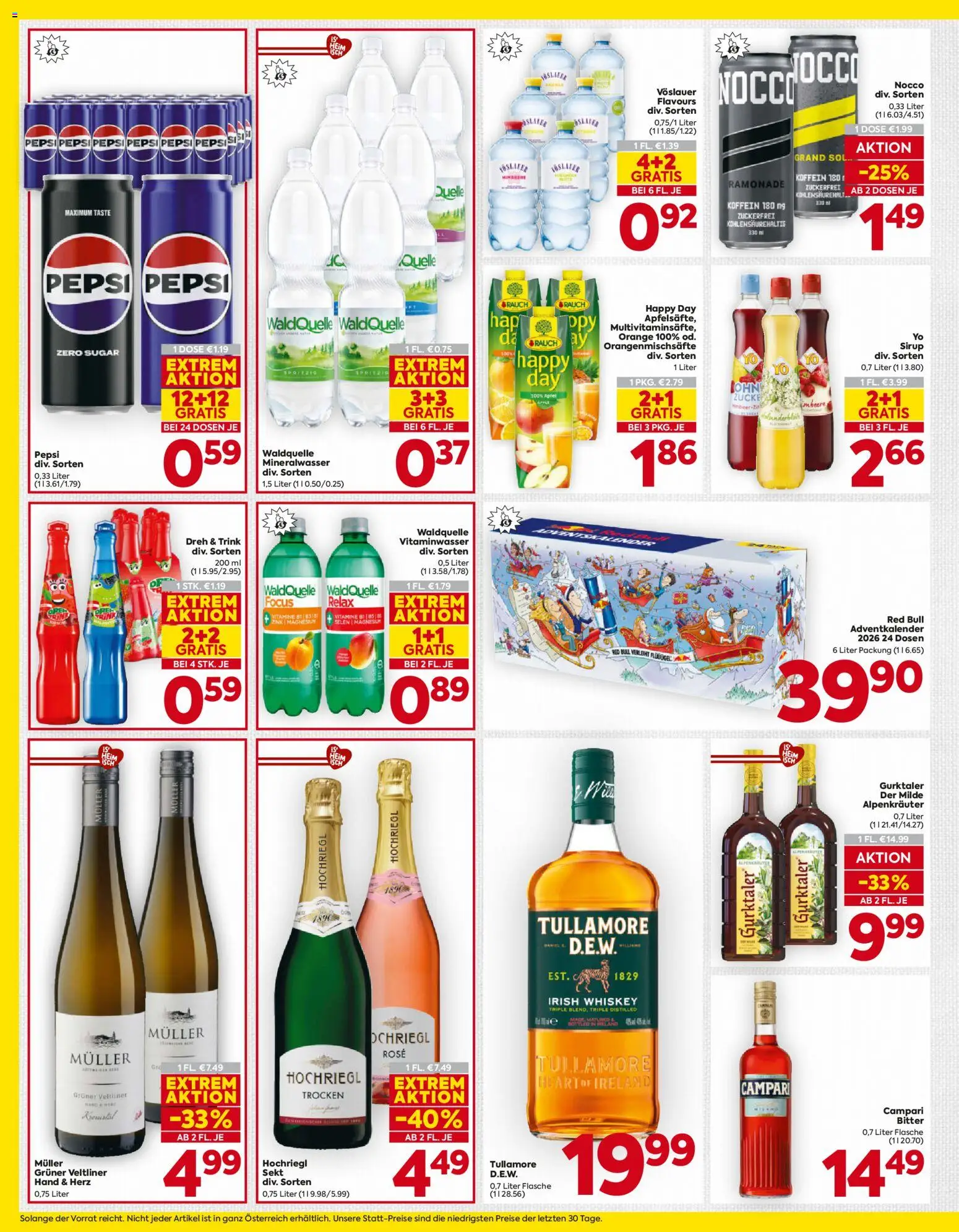 Billa AT akciós ujság - amely érvényes a következő dátumtól: 2026.10.01. | Oldal: 14 | Termékek: Müller, Irish whiskey, Rauch, Só