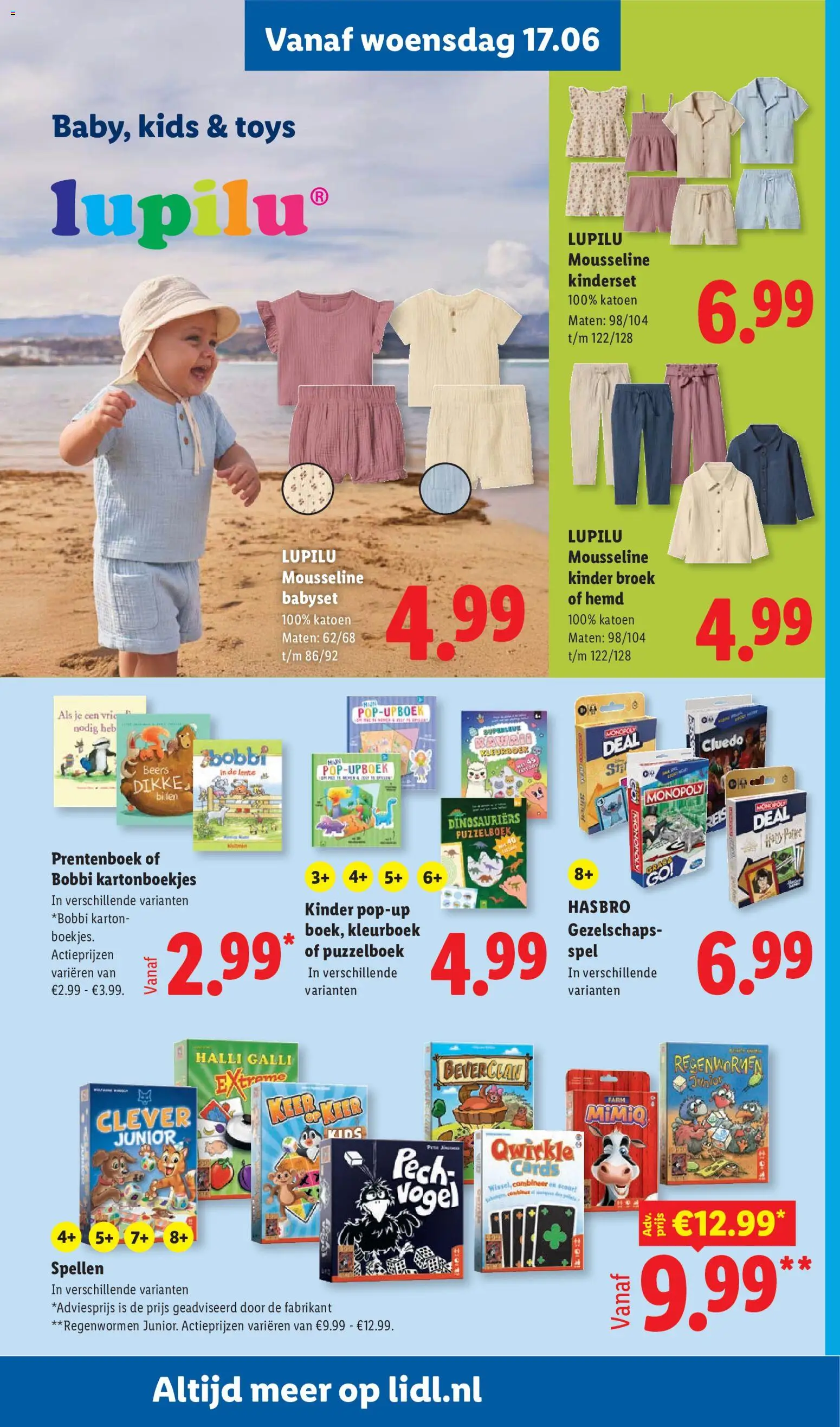 {H1} | Pagina: 9 | Producten: Shirt, Broek, Spel, Kinder