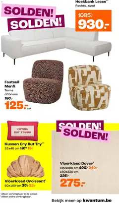 Kwantum folder / publicité - Voorbeeld van een folder van Kwantum, geldig van 01/07/2026 | Pagina: 11 | Producten: Fauteuil, Kussen