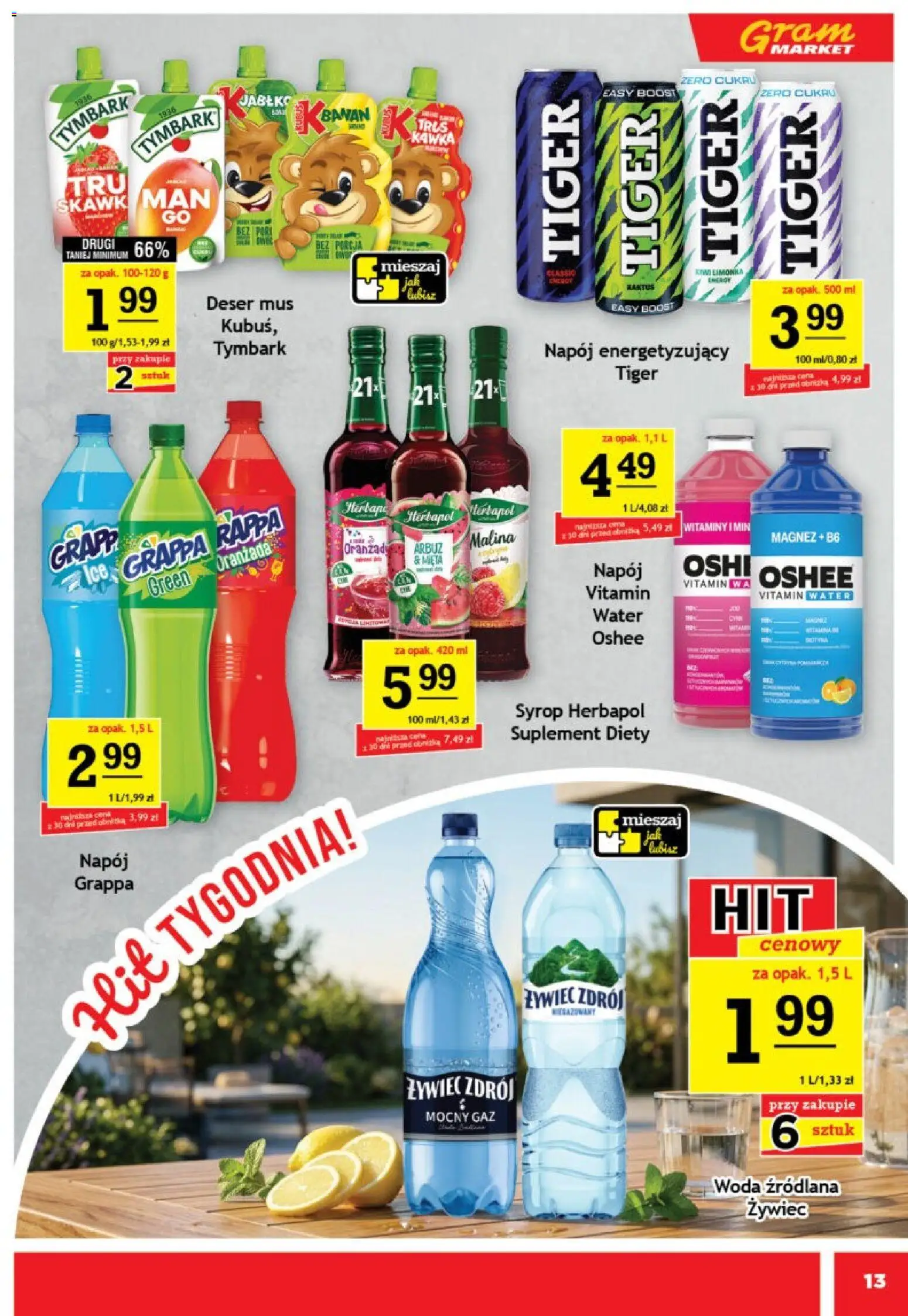 Gram Market gazetka od 05.08.2026 | Strona: 13 | Produkty: Syrop, Arbuz, Grappa, Kiwi