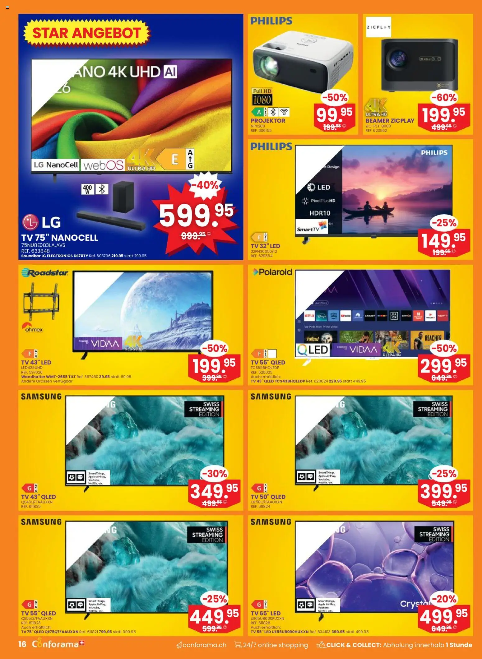 Conforama aktionen – gültig ab 30.09.2026 | Seite: 16 | Produkte: Soundbar, Samsung, LG, Philips
