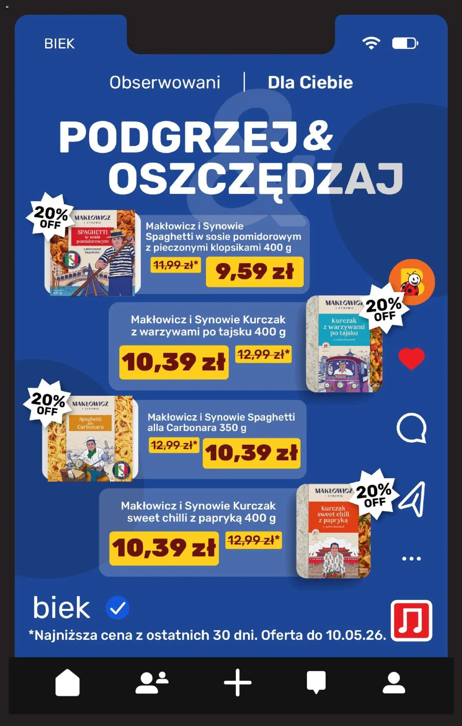 Biedronka gazetka - Biek od 08.05.2026 | Strona: 10 | Produkty: Chili, Carbonara, Kurczak, Papryka