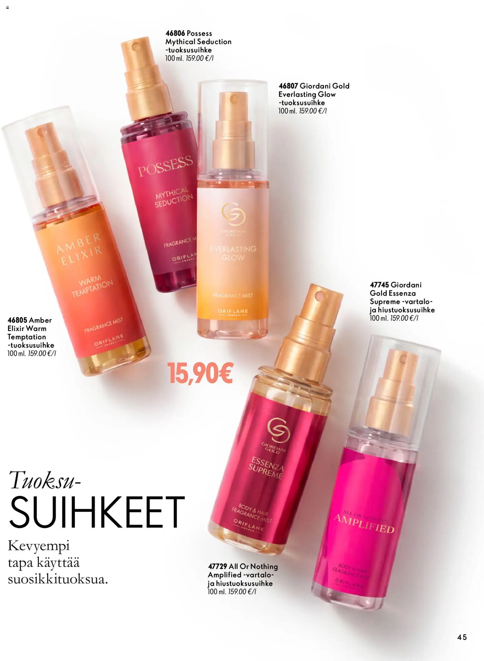 Oriflame tarjoukset – voimassa 18/11/2026 alkaen | Sivu: 45 | Tuotteet: Tuoksu