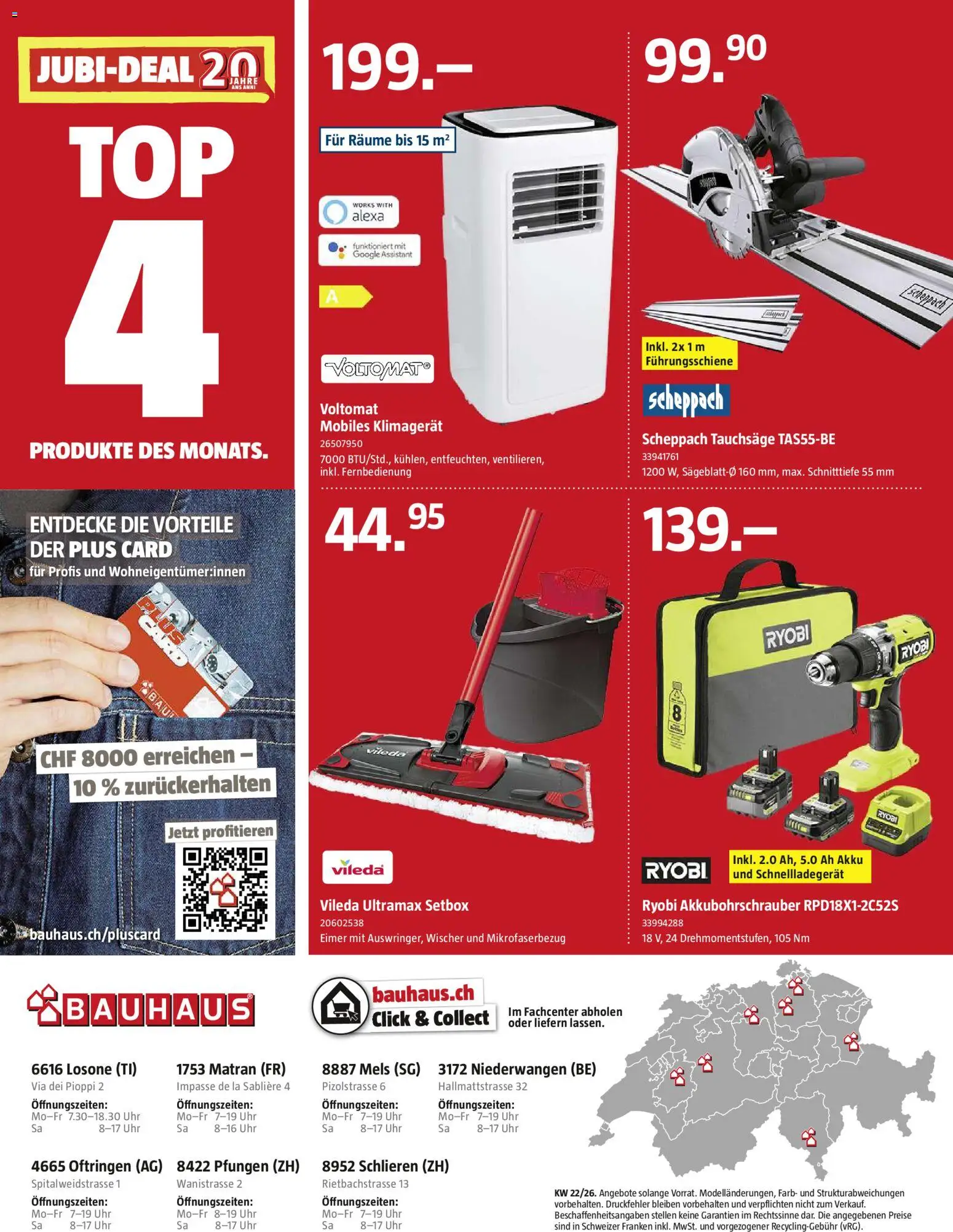 Bauhaus aktionen – gültig ab 25.05.2026 | Seite: 36 | Produkte: Klimagerät, Uhr