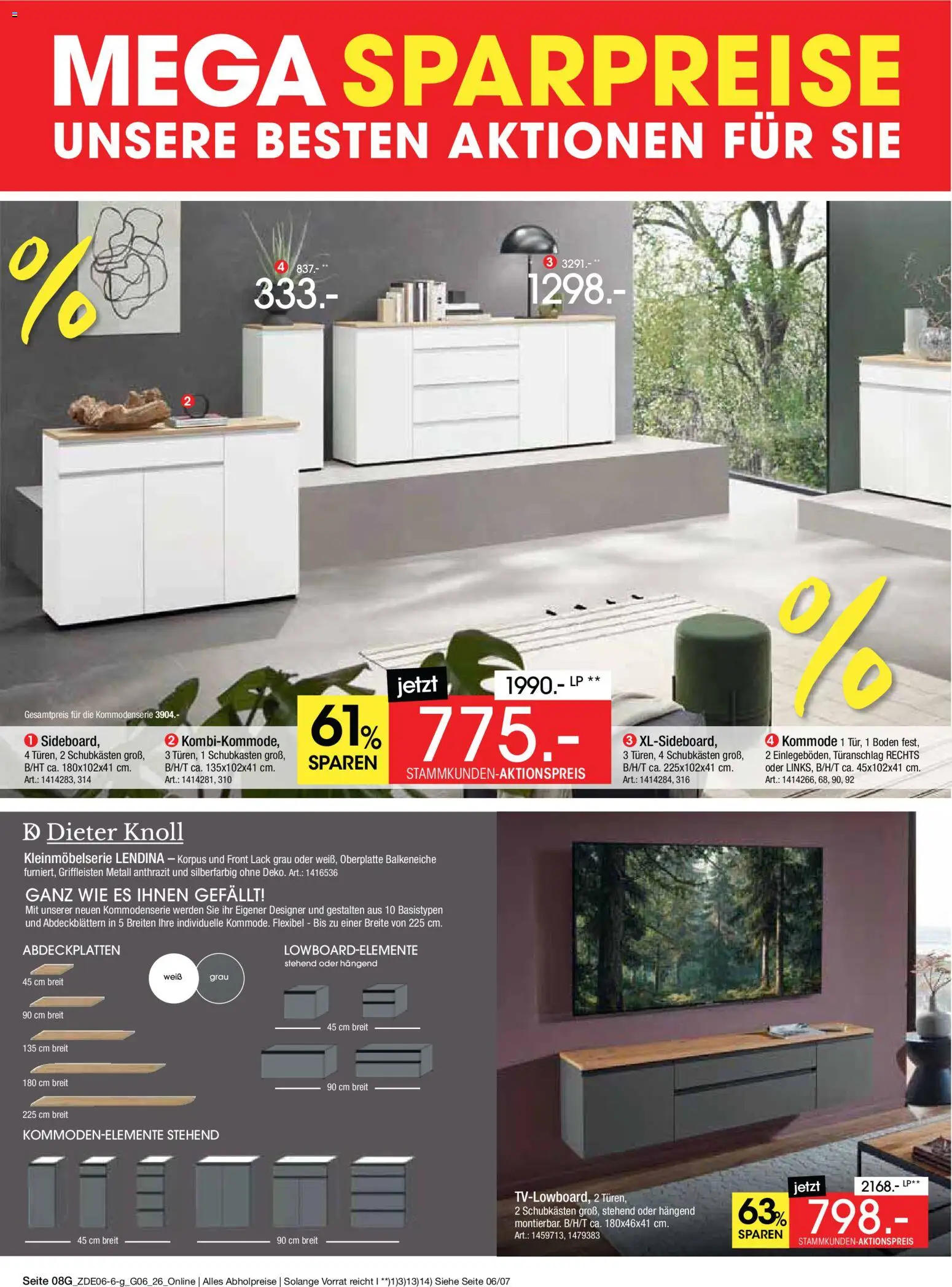 Zurbrüggen Mega Sparpreise – gültig ab 08.06.2026 | Seite: 22 | Produkte: Kommode