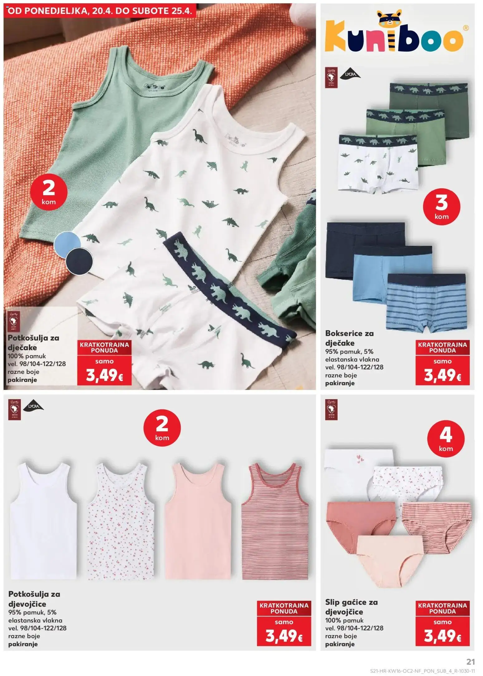Kaufland katalog | vrijedi od 15.04.2026 | Stranica: 21 | Proizvodi: Gaćice, Bokserice