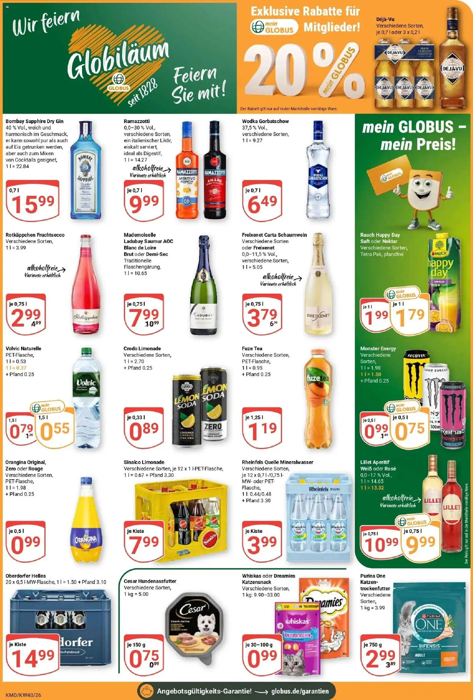Globus Prospekt Köln (ab 28.09.2026) » Angebote online | Seite: 3 | Produkte: Fuze tea, Rotkäppchen, Volvic, Ramazzotti