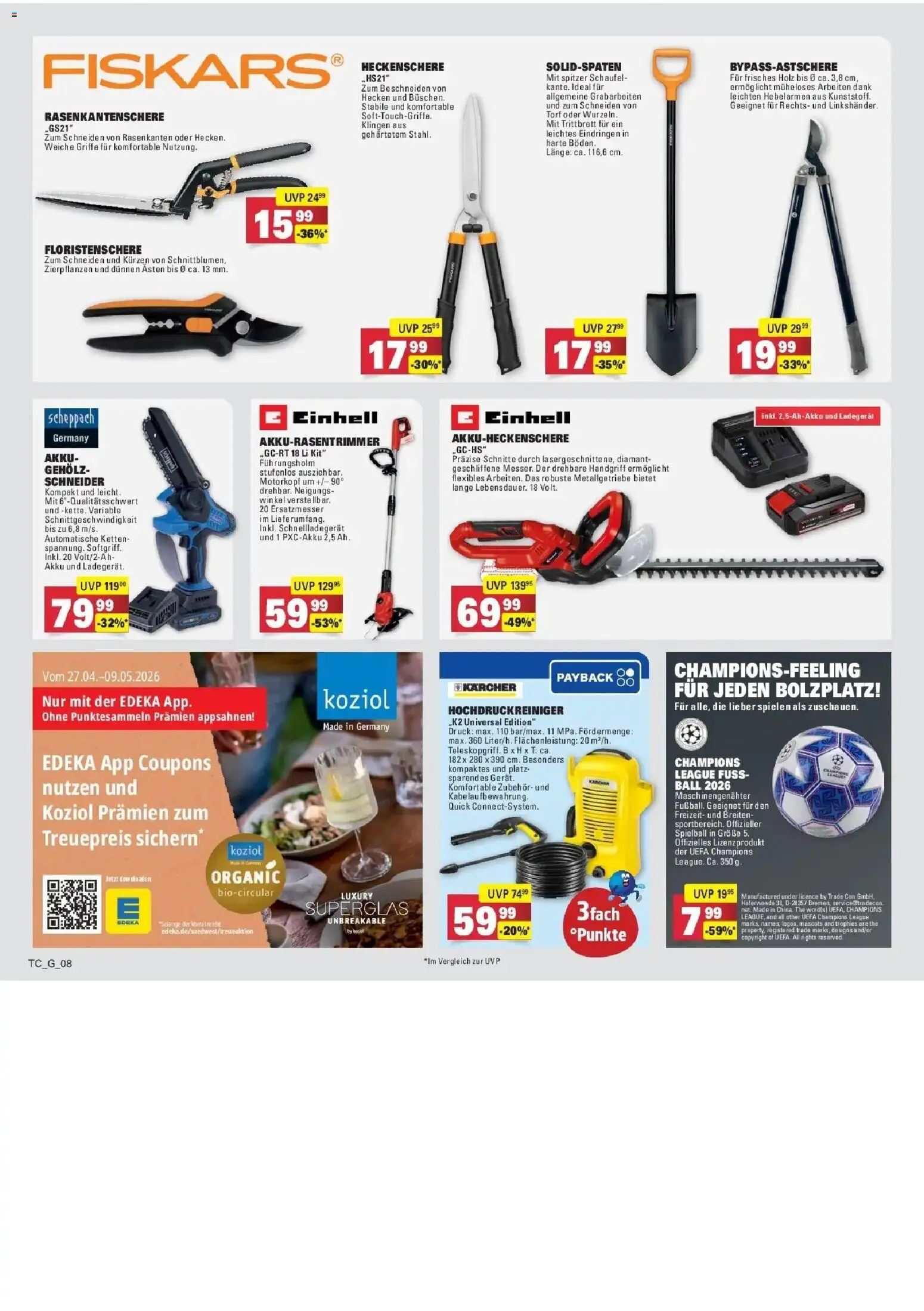 Edeka prospekt Wörth Am Rhein	 – gültig ab 27.04.2026 | Seite: 83 | Produkte: Hochdruckreiniger, Ladegerät