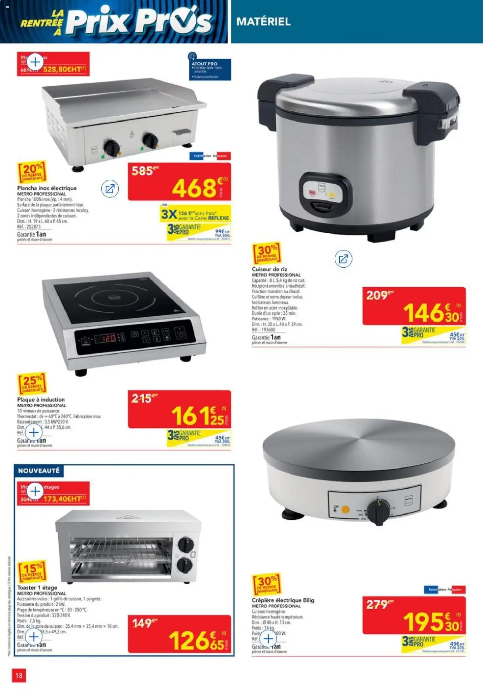 {H1} | Page: 18 | Produits: Plaque a induction, Crepiere electrique, Plancha, Crêpière