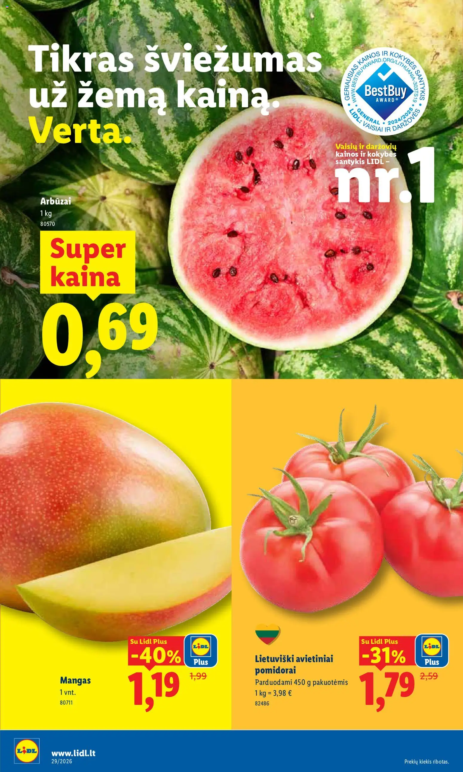 LIDL akcijos nuo 2026.07.13 | Puslapis: 36 | Prekių: Pomidorai
