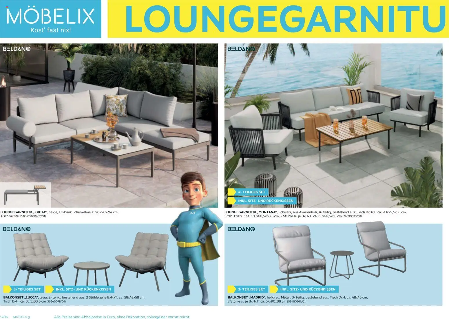 Möbelix Gartenmöbel gültig ab 16.03.2026 | Seite: 14 | Produkte: Tisch