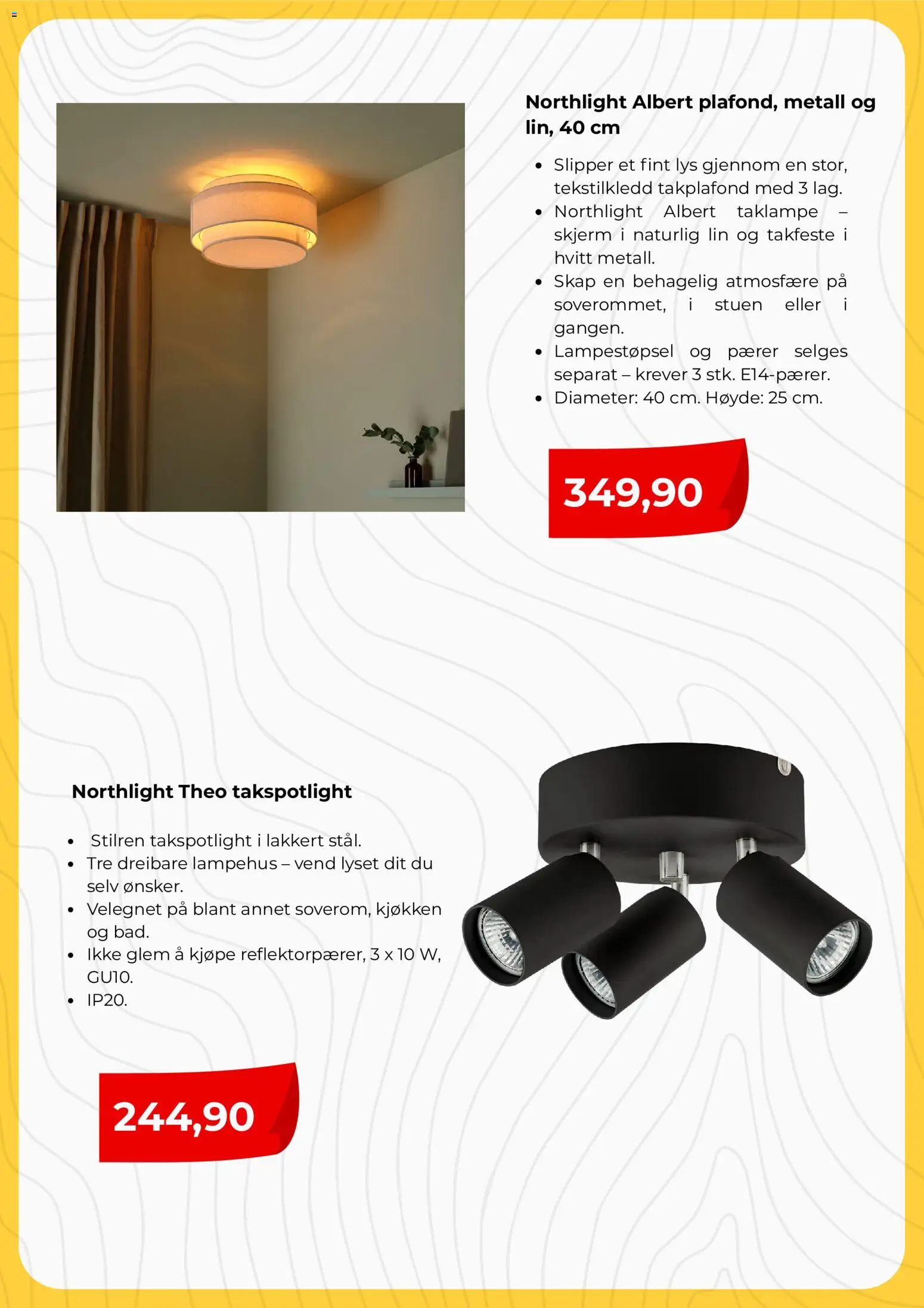 {H1} | Side: 4 | Produkter: Taklampe, Skjerm, Lys, Skap