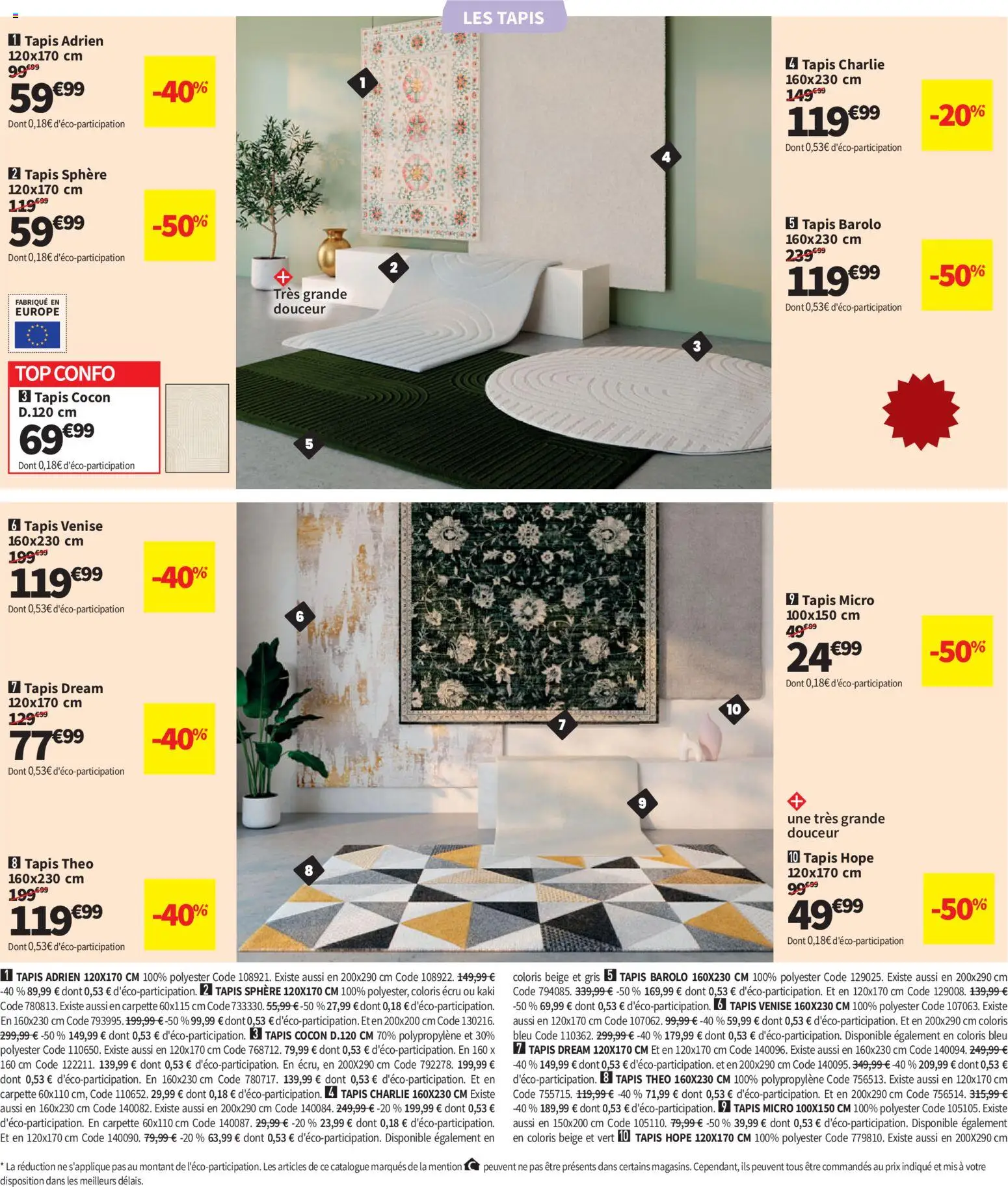 {H1} | Page: 16 | Produits: Kaki, Tapis