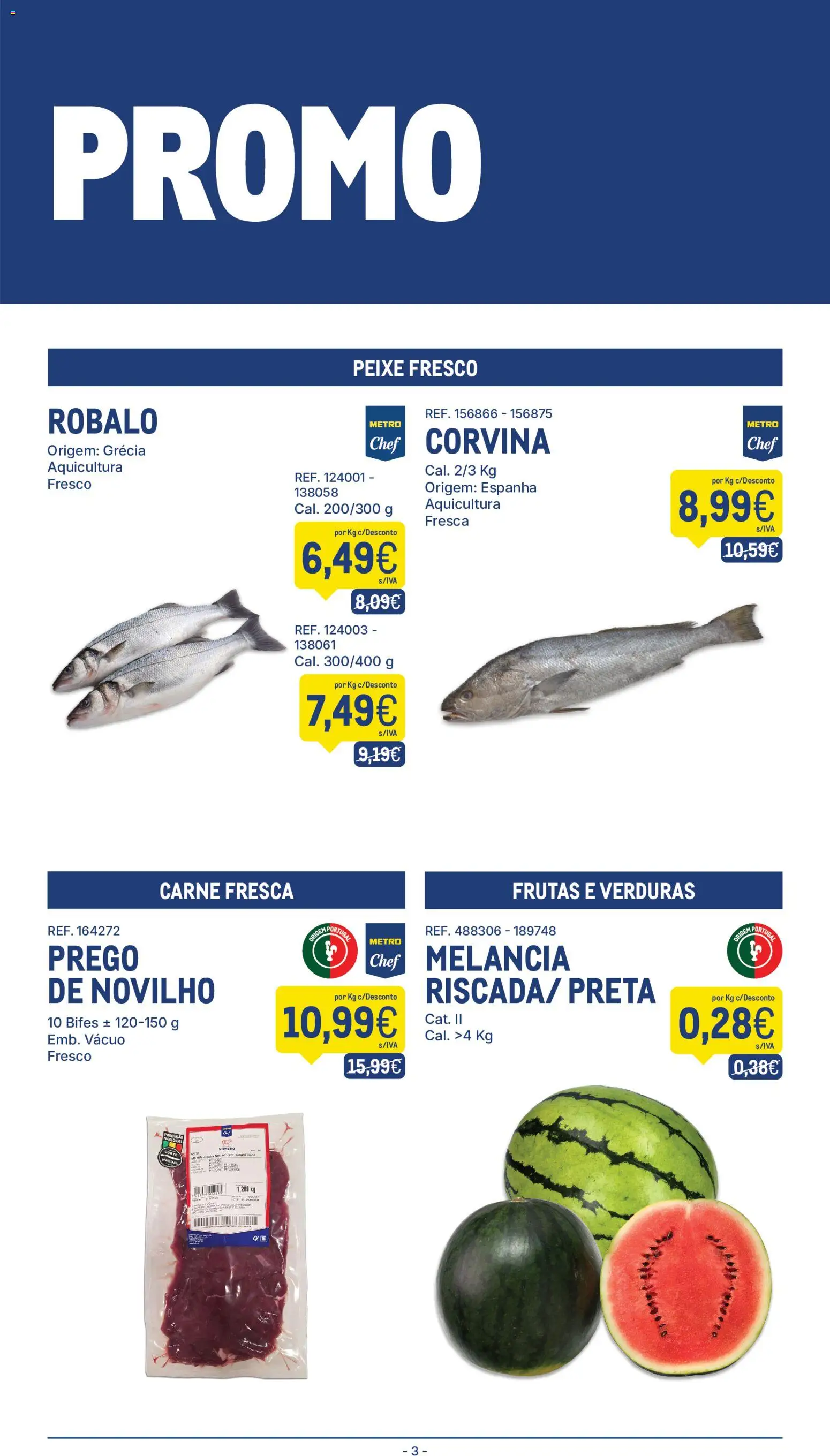 Makro folheto │ válido de 11/08/2026 | Página: 3 | Produtos: Frutas, Peixe, Carne, Melancia