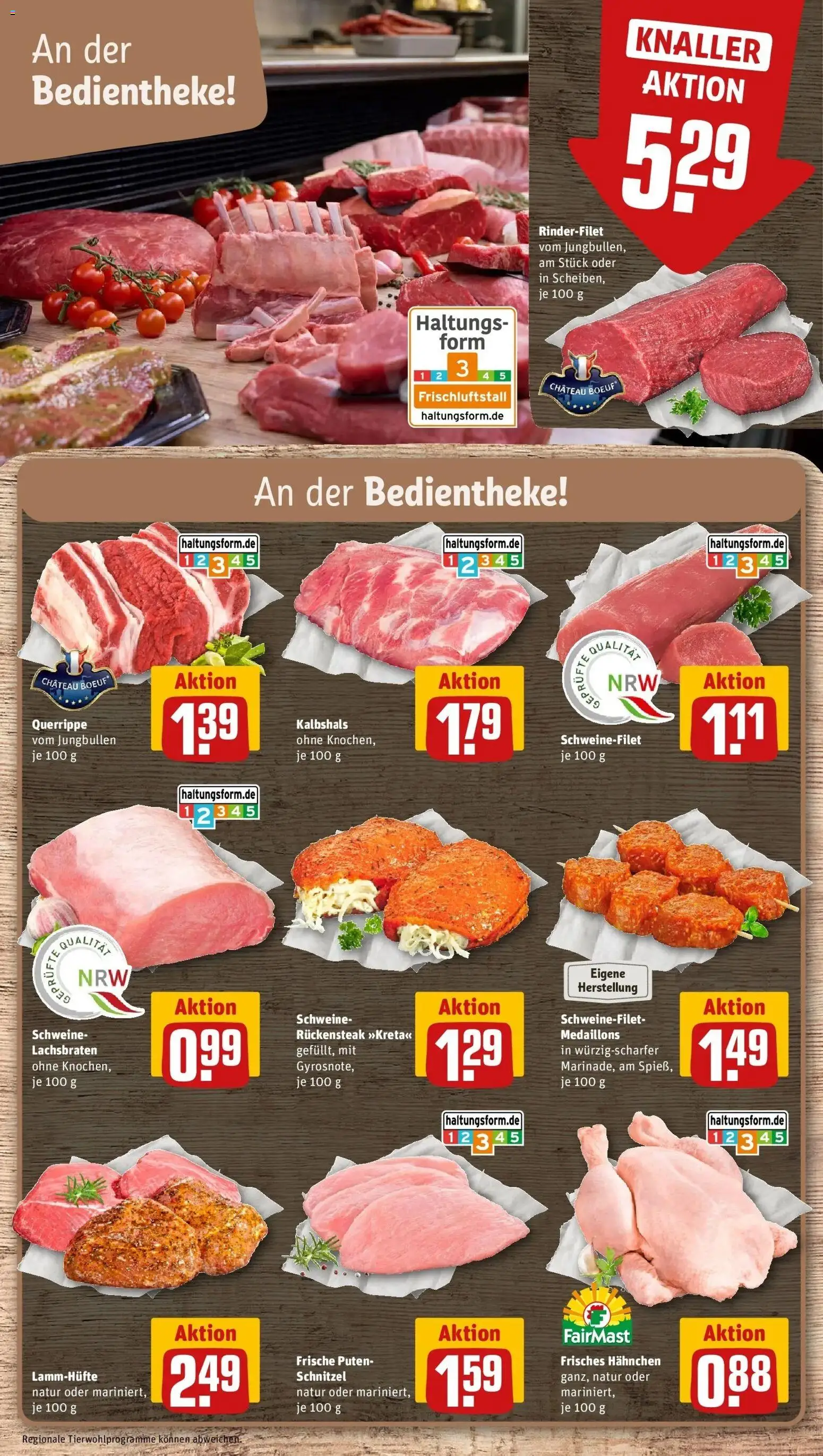 REWE Prospekt ab 14.09.2026 zum Blättern » Angebote | Seite: 6 | Produkte: Hahnchen, Rinderfilet, Schnitzel, Schweinefilet