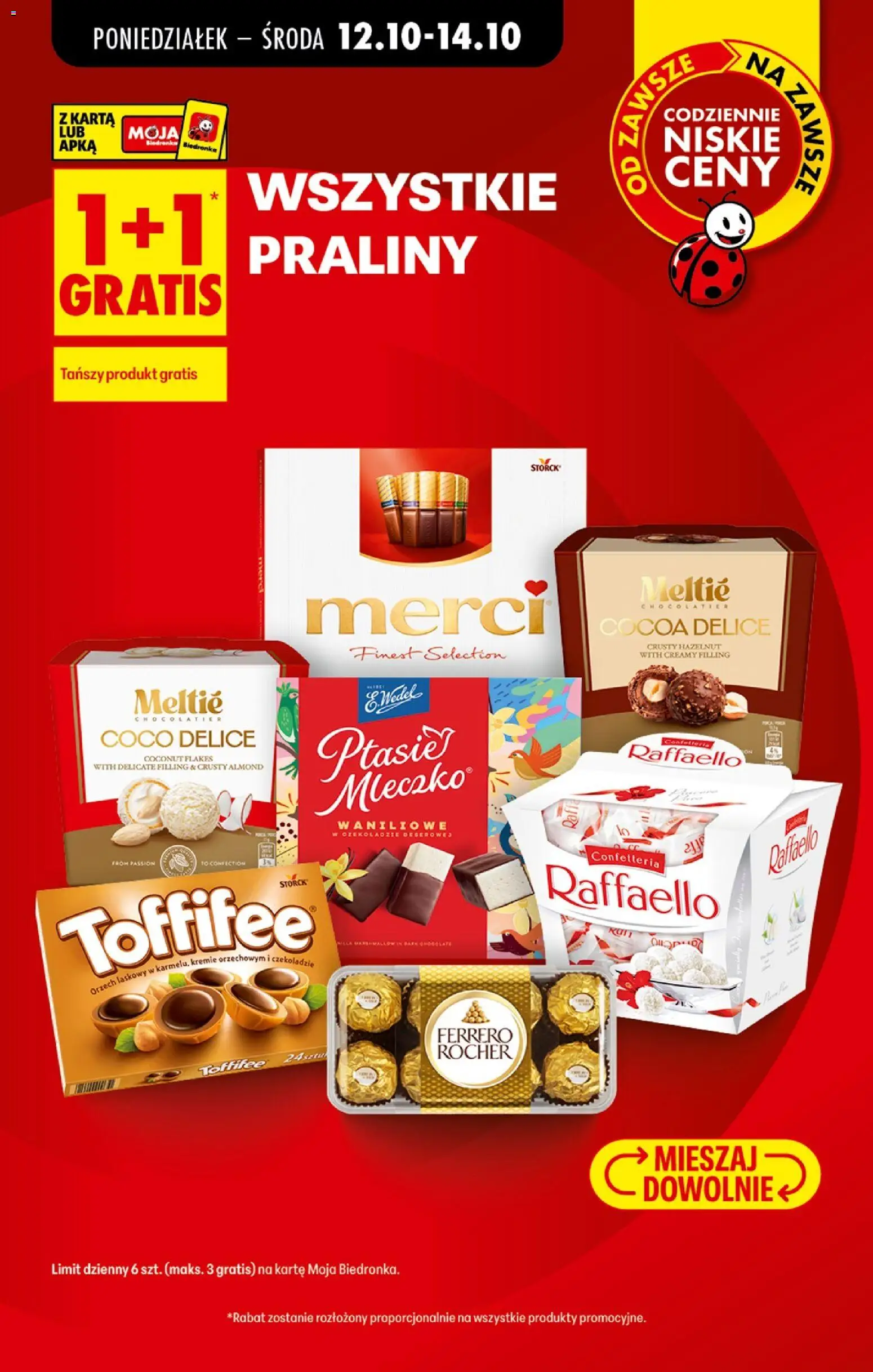 Biedronka Polsko leták - Codziennie niskie ceny od 12.10.2026 | Strana: 2 | Produkty: Ferrero Rocher, Finest, Toffifee, Merci