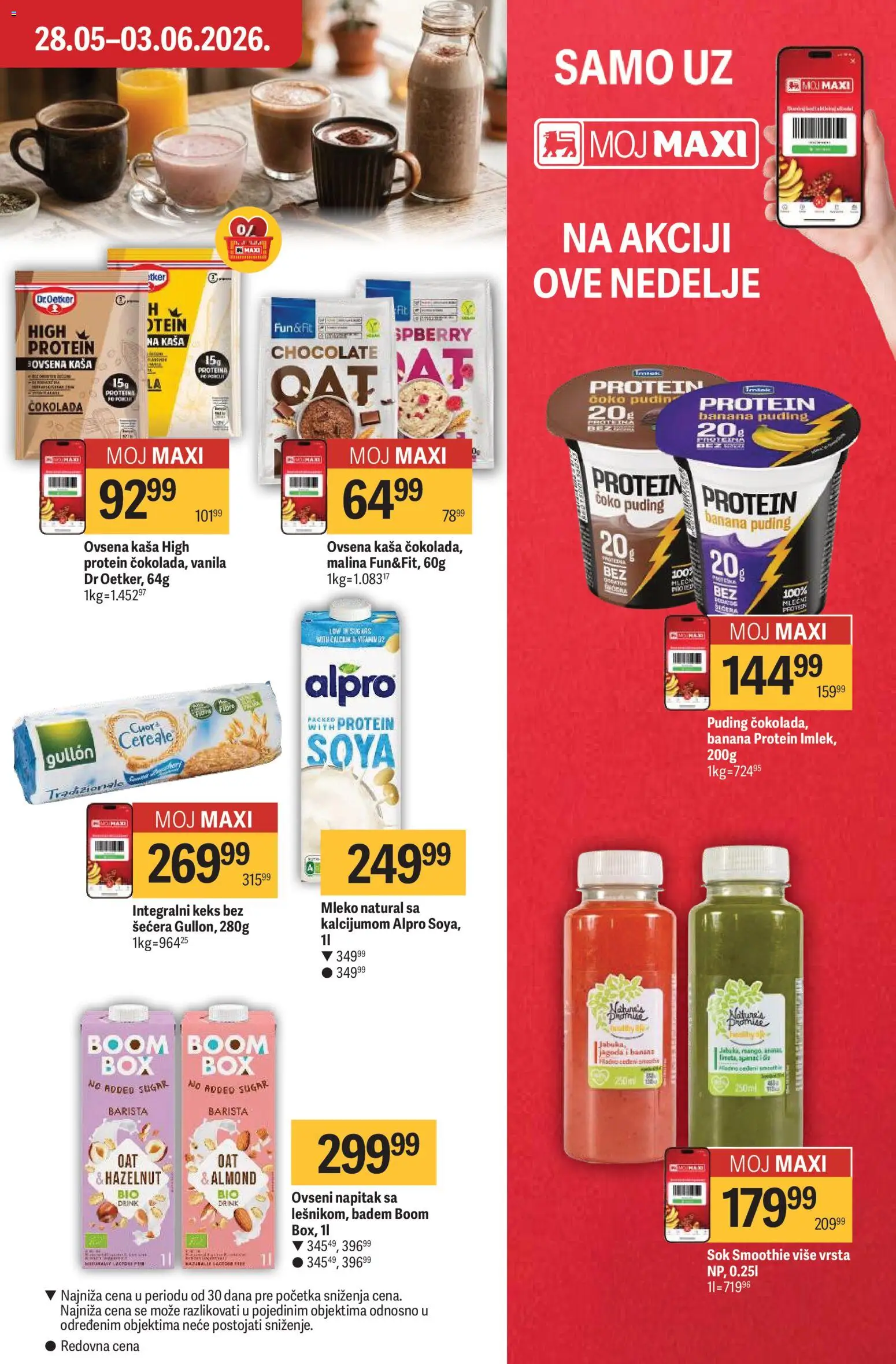 Maxi katalog - važi od 28.05.2026 | Strana: 23 | Proizvode: Ovsena kaša, Puding, Jagoda, Mleko