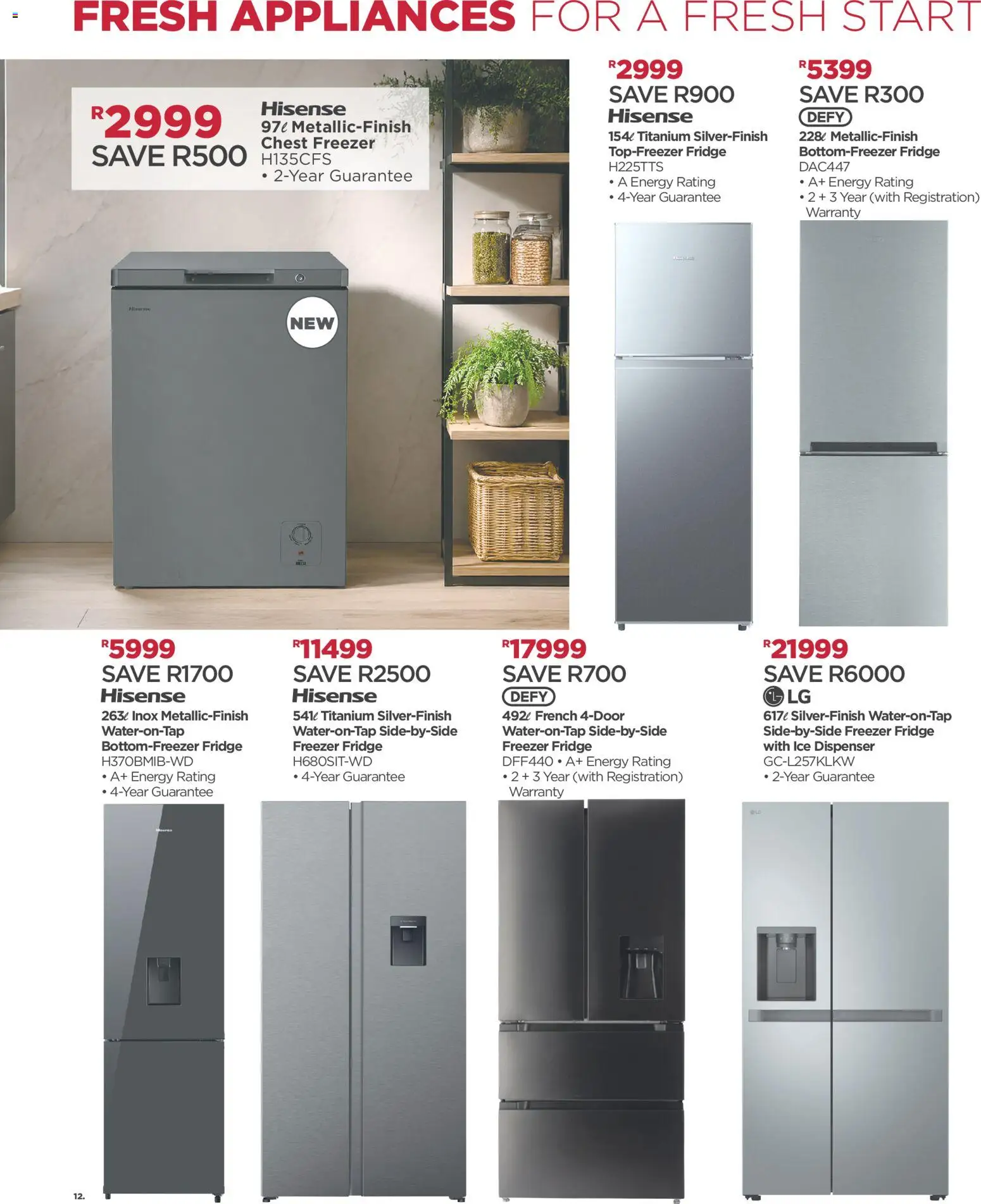 New House and Home catalogue – valid from 07/09/2026 | Page: 12 | Products: Freezer, Freezer fridge, Fridge, Chest freezer