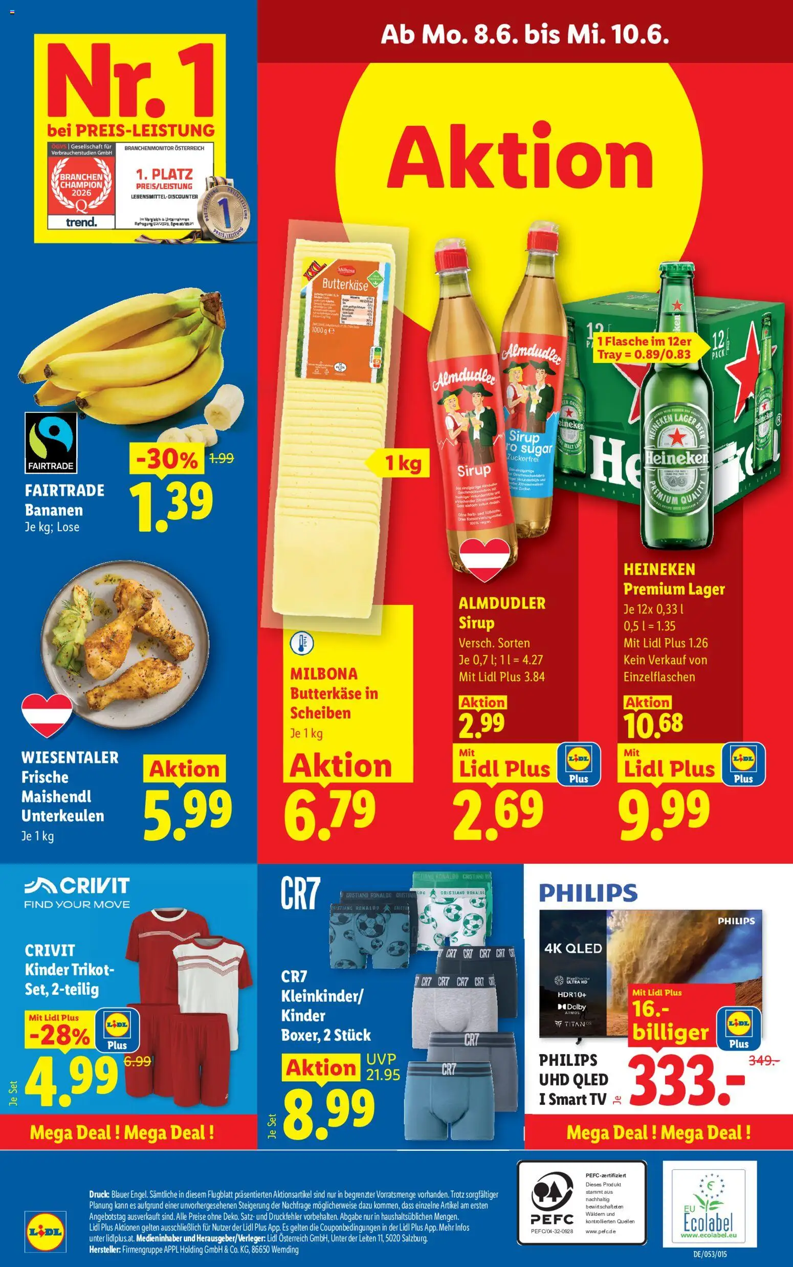 Lidl - Flugblatt gültig ab 03.06.2026 | Seite: 34 | Produkte: TV, Bananen