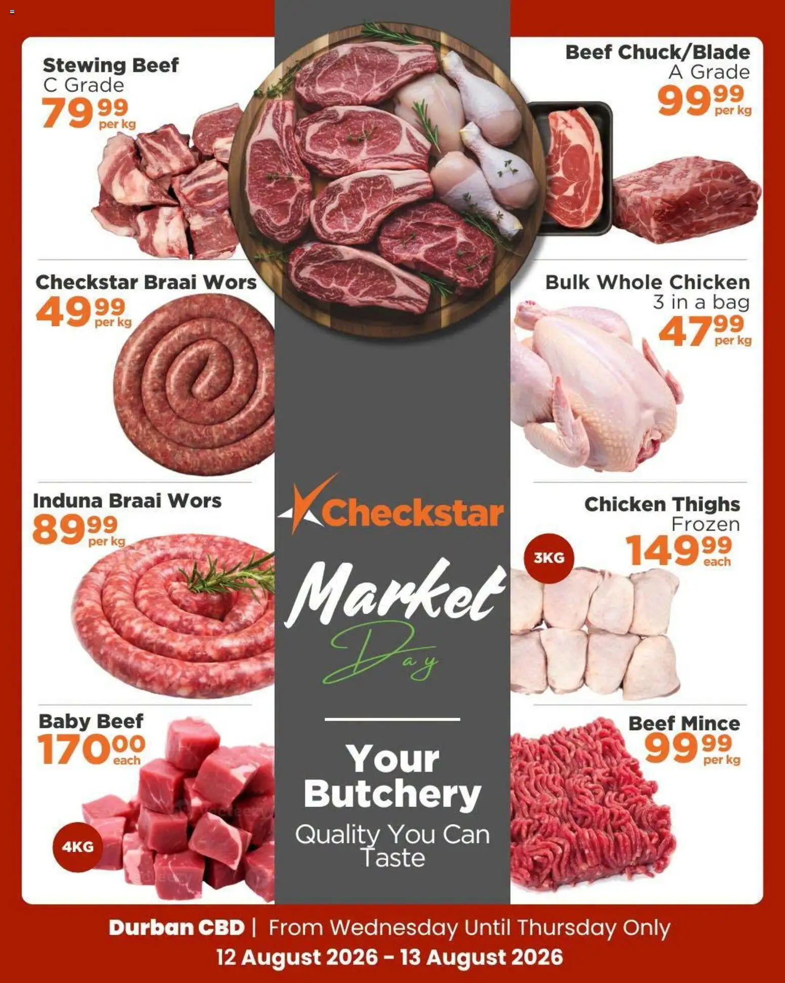 New Check Star catalogue – valid from 12/08/2026 | Page: 6 | Products: Bag, Chicken, Thighs, Beef