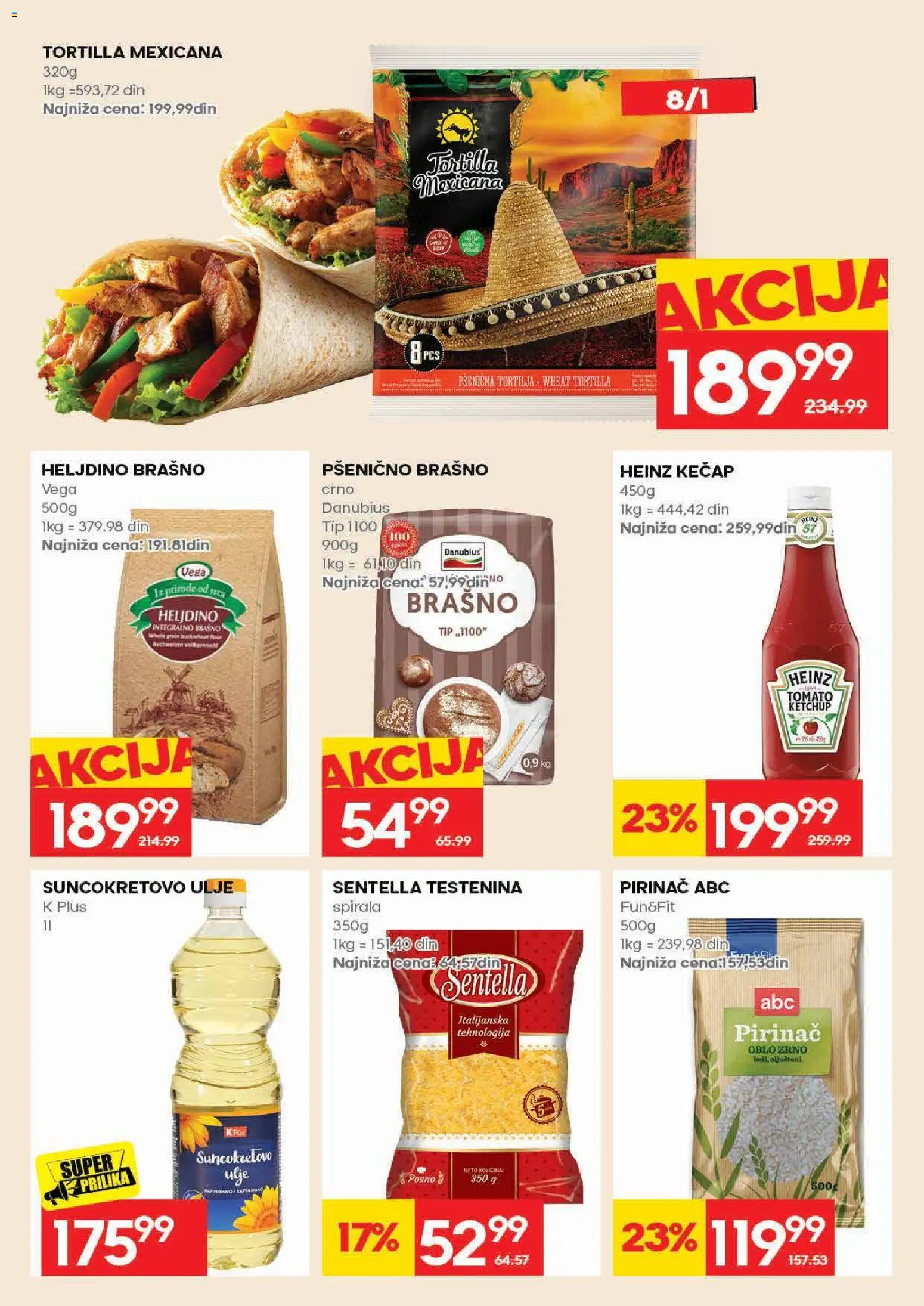 Idea katalog - važi od 11.06.2026 | Strana: 18 | Proizvode: Testenina, Tortilja, Ulje, Heinz