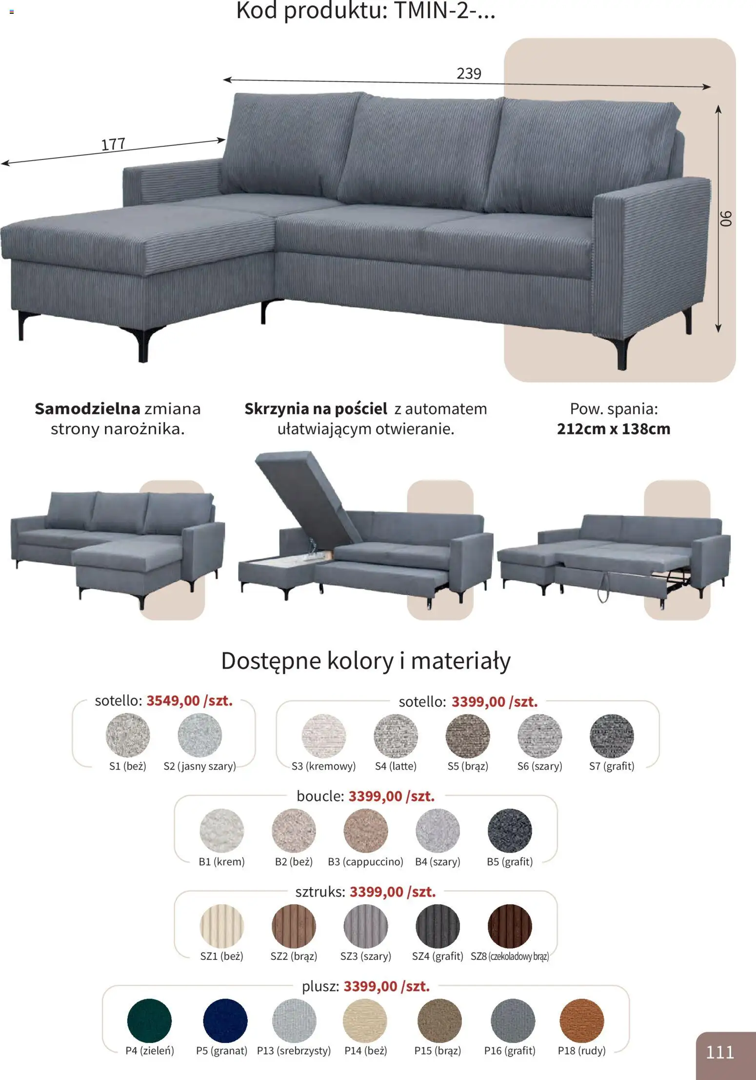 Bodzio Katalog od 01.10.2026 | Strona: 111 | Produkty: Pościel, Cappuccino, Krem