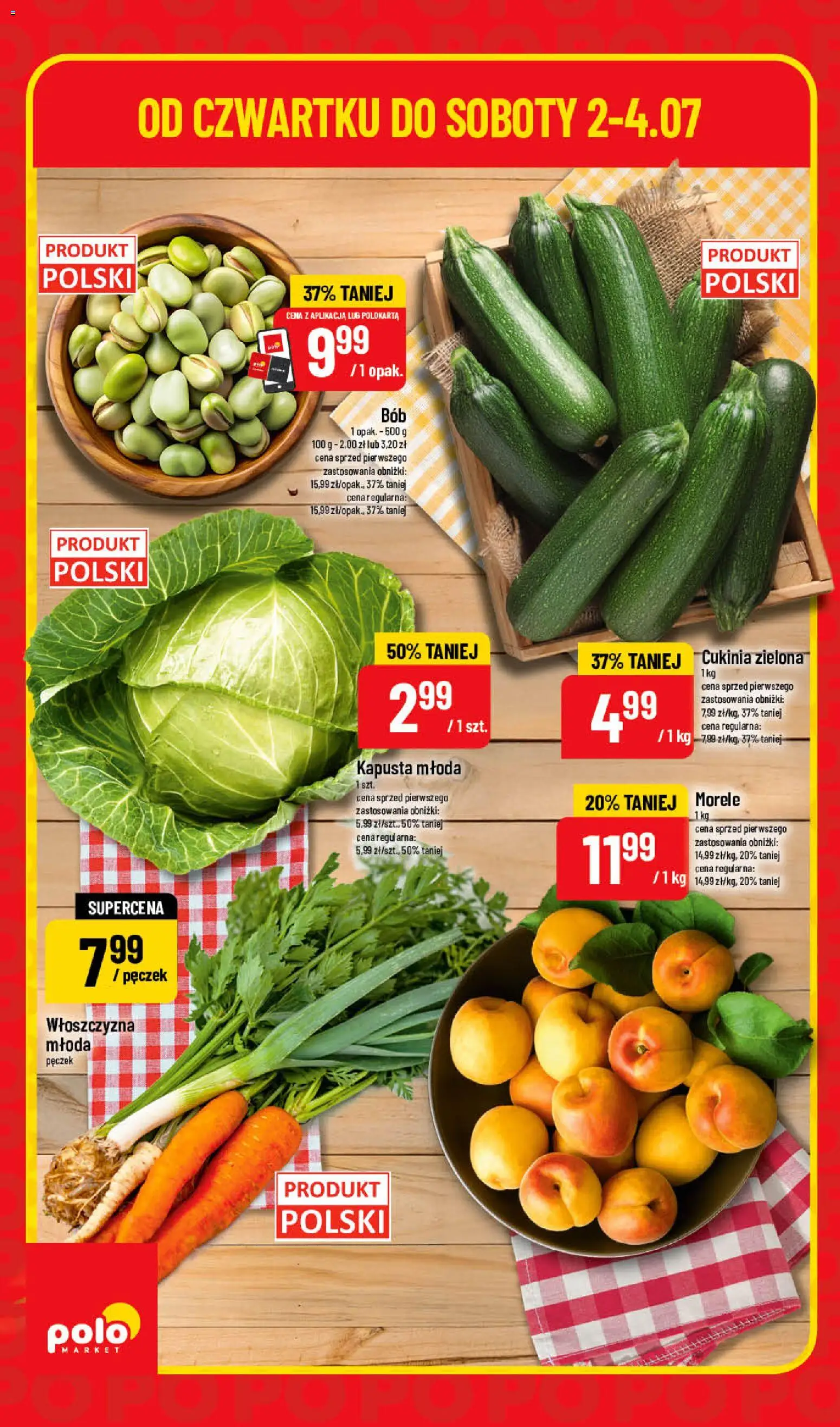 POLOmarket gazetka - Super Hity od 03.07.2026 | Strona: 2 | Produkty: Kapusta, Cukinia, Morele