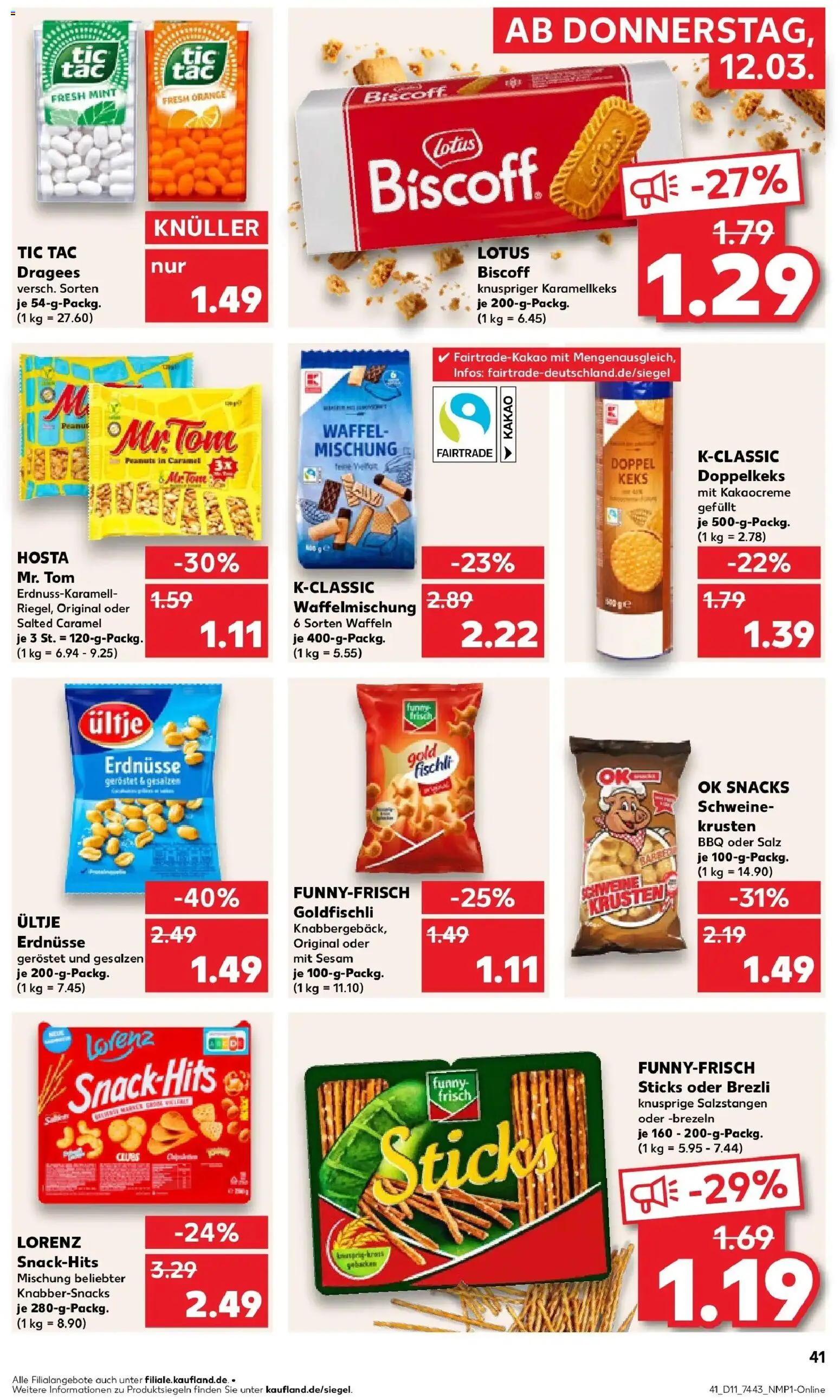 Kaufland Prospekt Iserlohn	 – gültig ab 09.03.2026 | Seite: 53 | Produkte: Ultje erdnusse, Erdnüsse, Funny frisch, Waffeln