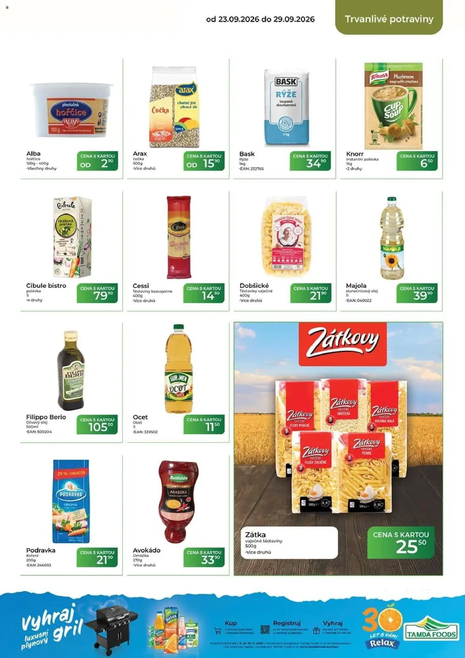 Tamda Foods leták od 23.09.2026 | Strana: 39 | Produkty: Olej, Rýže, Těstoviny, Cibule