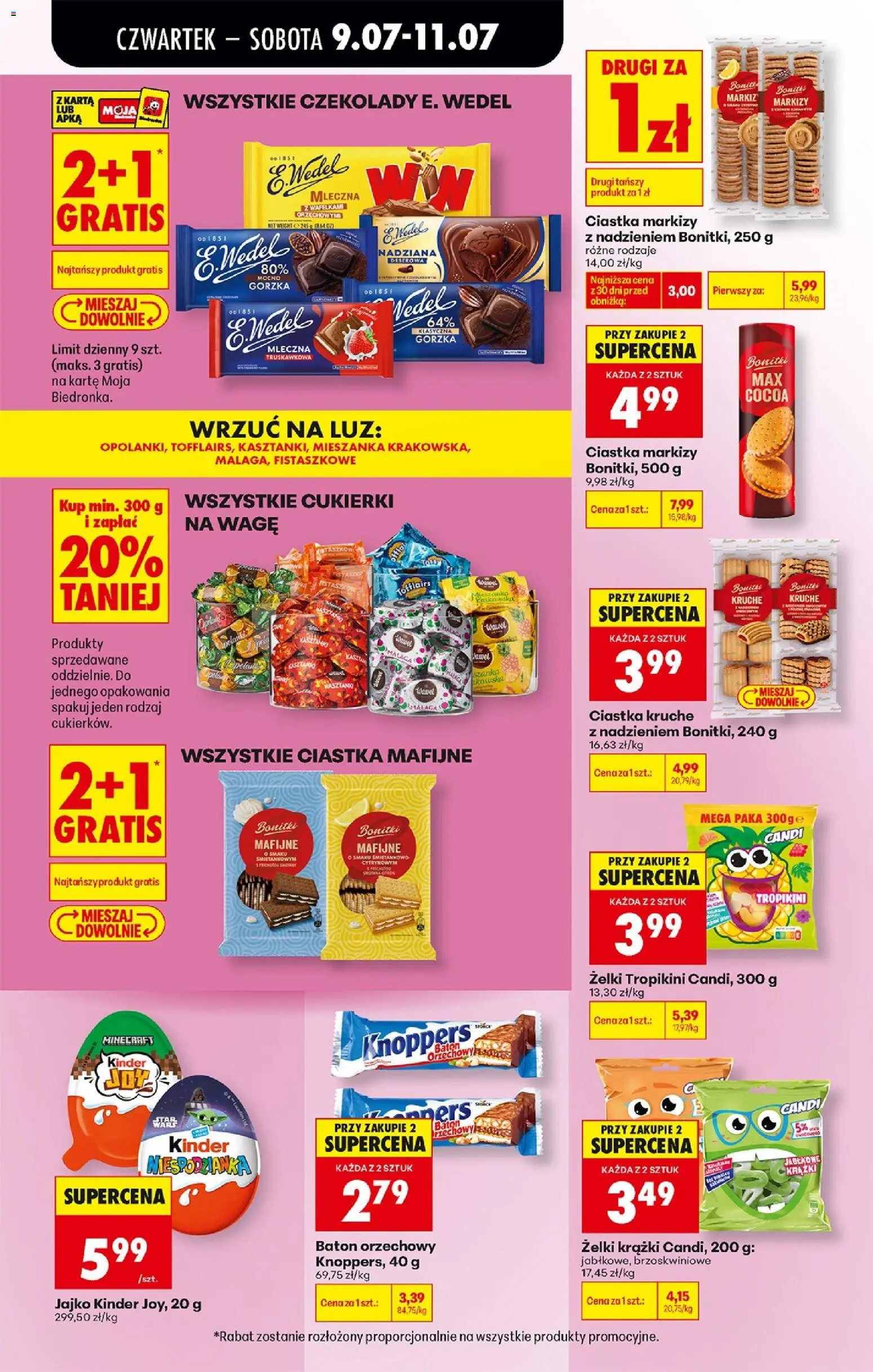 Biedronka Polsko leták - Codziennie niskie ceny od 09.07.2026 | Strana: 60 | Produkty: Knoppers, Kinder