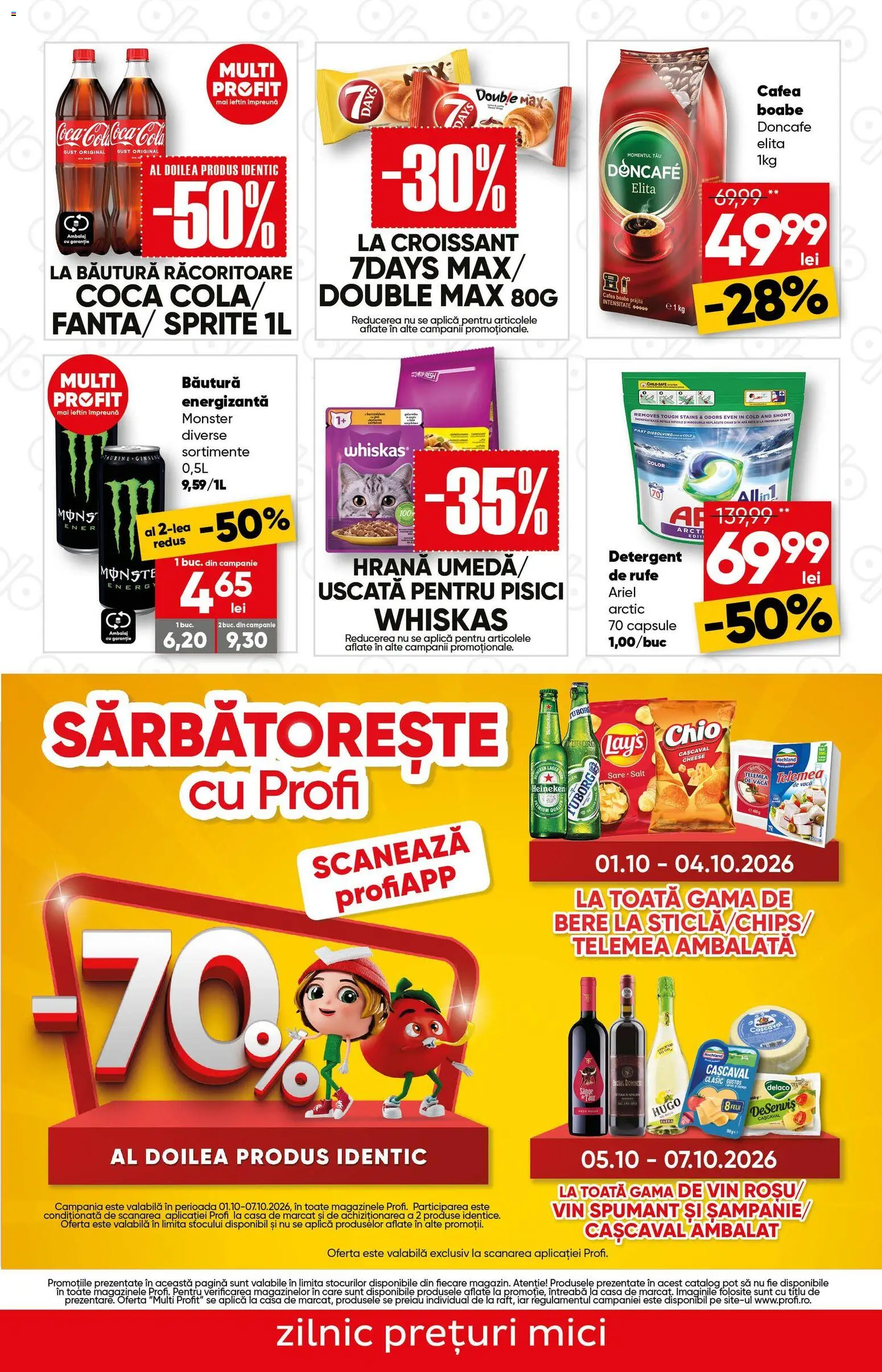 Noul catalog Profi – valabil de la 01.10.2026 | Pagină: 3 | Produse: Vin spumant, Hochland, Cafea, Detergent