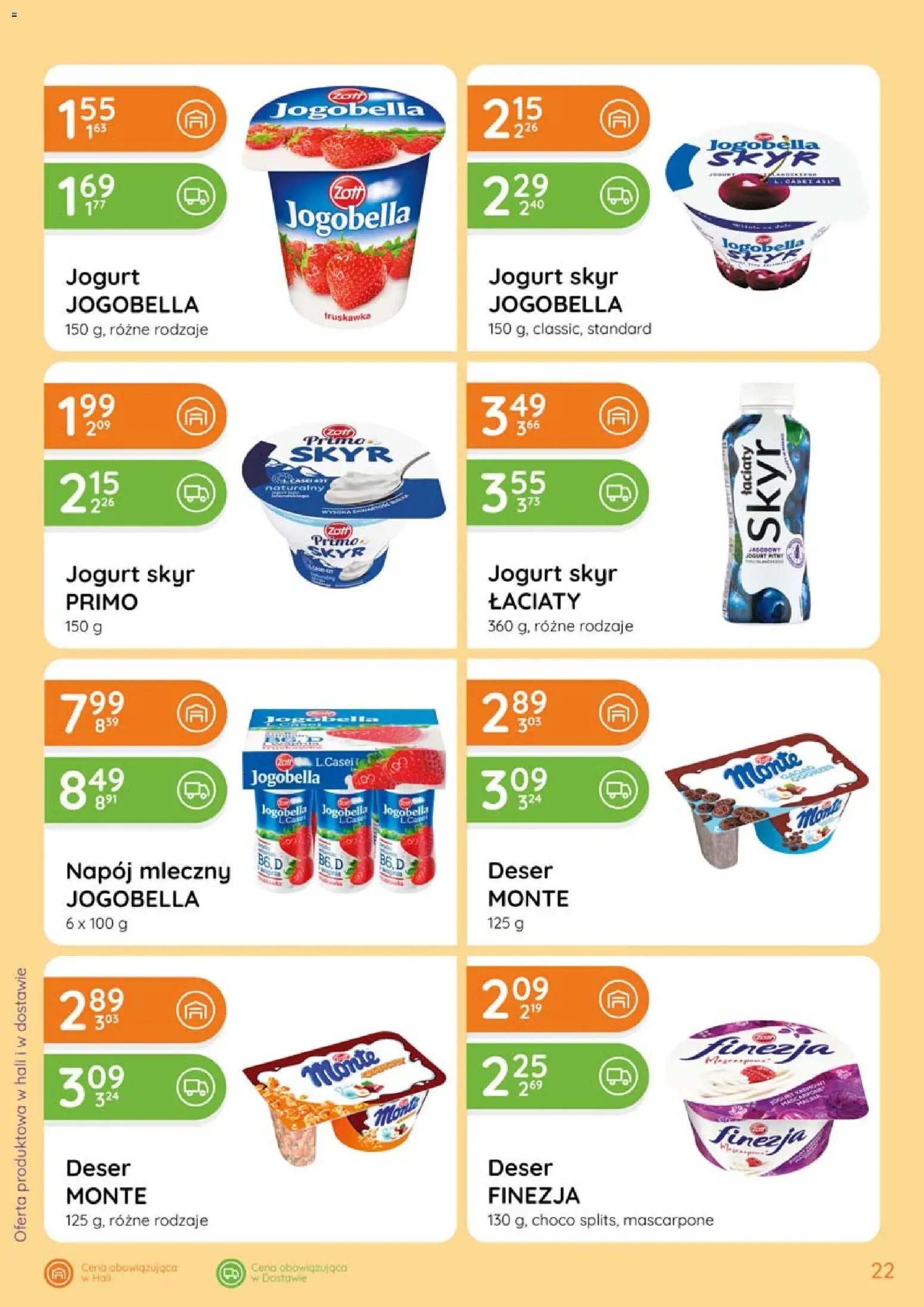 Eurocash gazetka od 20.08.2026 | Strona: 22 | Produkty: Jogurt Skyr, Deser, Napój mleczny, Jogurt