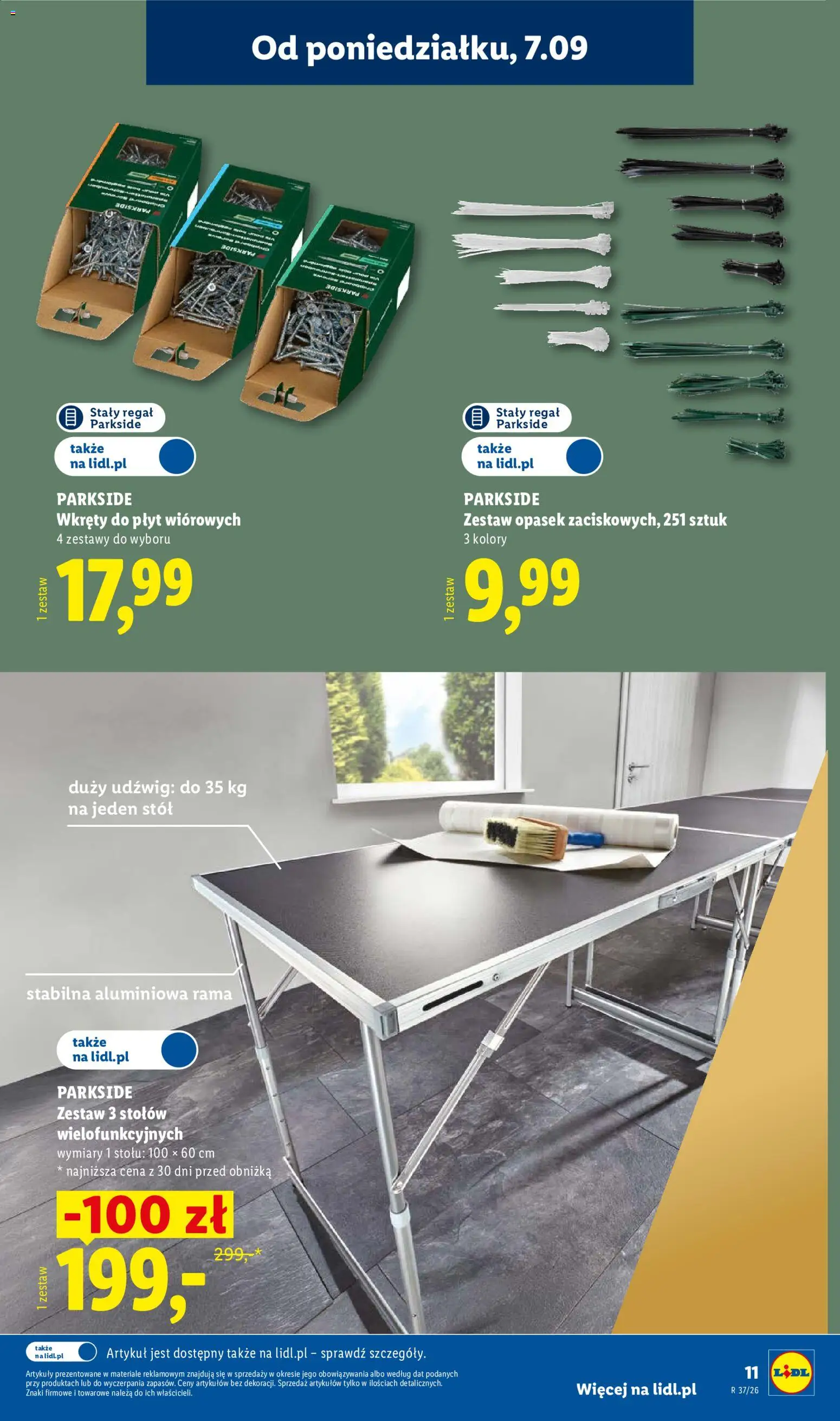 Lidl Polsko katalog od 07.09.2026 | Strana: 15 | Produkty: Parkside, Opasek, Rama, Regál