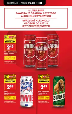 Pogląd oferty "Piwo Warka Jasne Pełne, 500 ml, Piwo Warka Jasne Pełne, 500 ml" - ważna od 27.07.2026 | Strona: 15