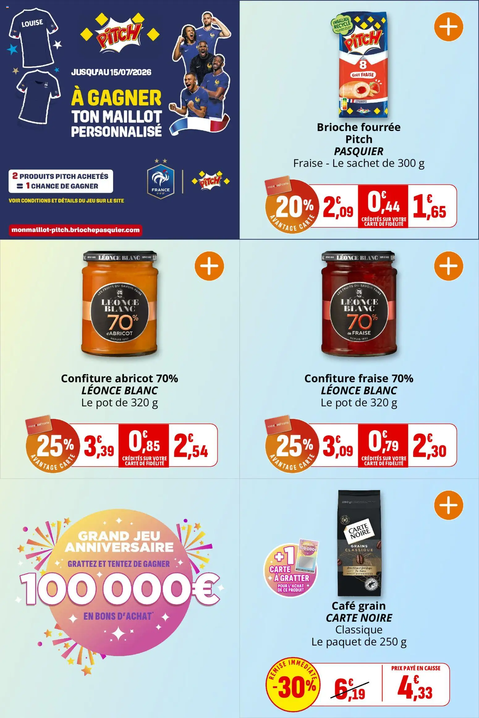 {H1} | Page: 19 | Produits: Abricot, Fraise, Café