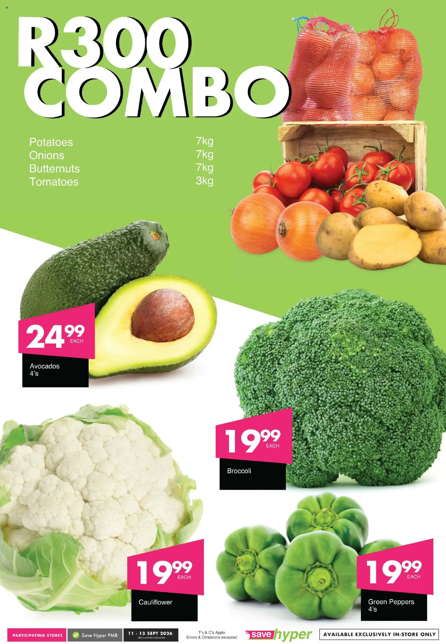 New Save catalogue – valid from 11/09/2026 | Page: 5 | Products: Broccoli, Avocados, Potatoes, Onions