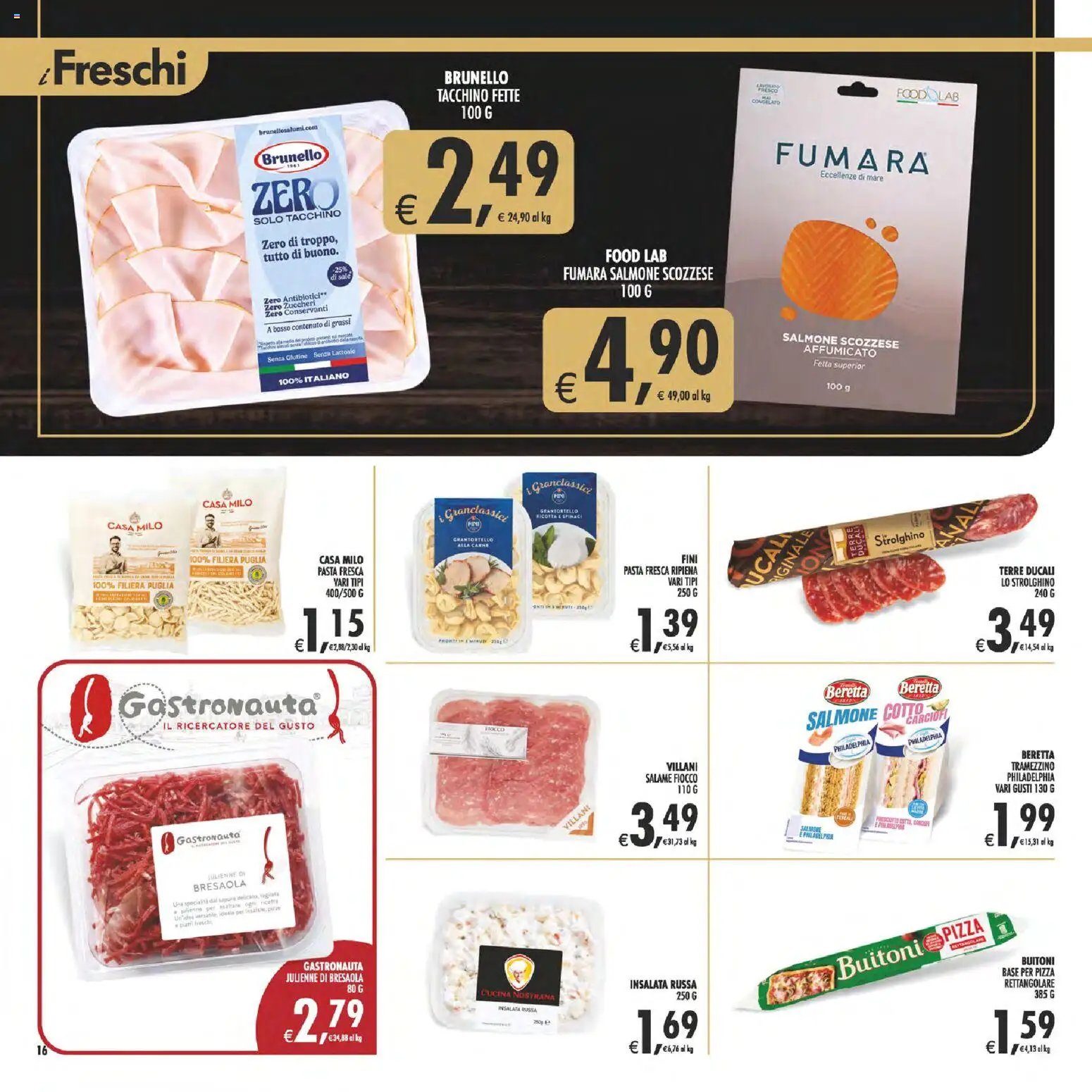 Volantino Decò del 13/10/2026 | Pagina: 16 | Prodotti: Salame, Salmone, Bresaola, Carne