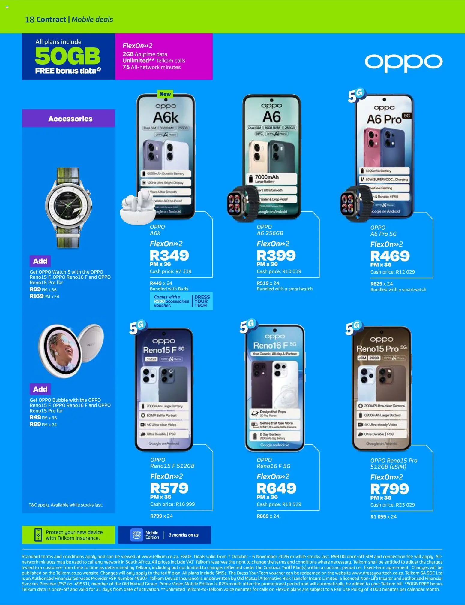 New Telkom catalogue – valid from 07/10/2026 | Page: 18 | Products: Dress, Watch, Camera, Water