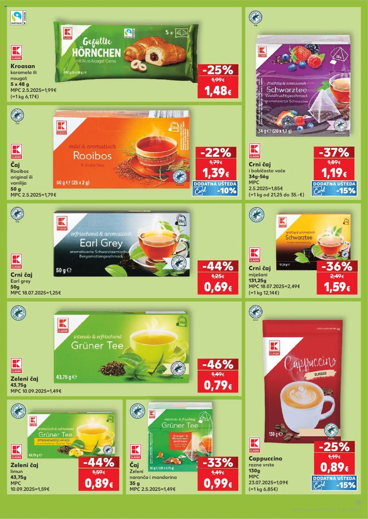 Kaufland katalog | vrijedi od 20.05.2026 | Stranica: 19 | Proizvodi: Čaj, Voće, Limun, Cappuccino